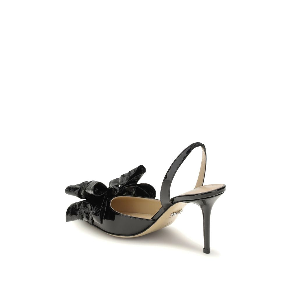MACH & MACH Black Leather High Heel Pumps | Regal Royce