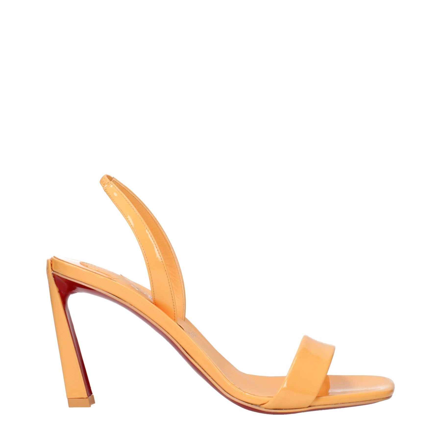 Christian Louboutin Orange Leather Stiletto Heel Sandals | Regal Royce