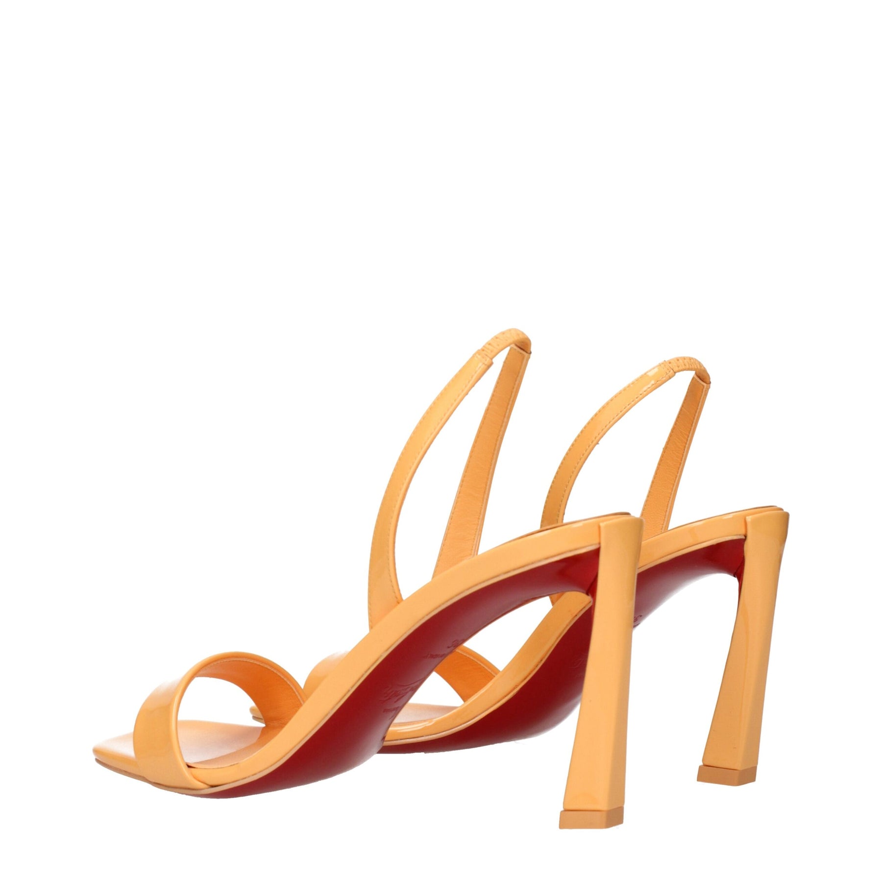 Christian Louboutin Orange Leather Stiletto Heel Sandals | Regal Royce