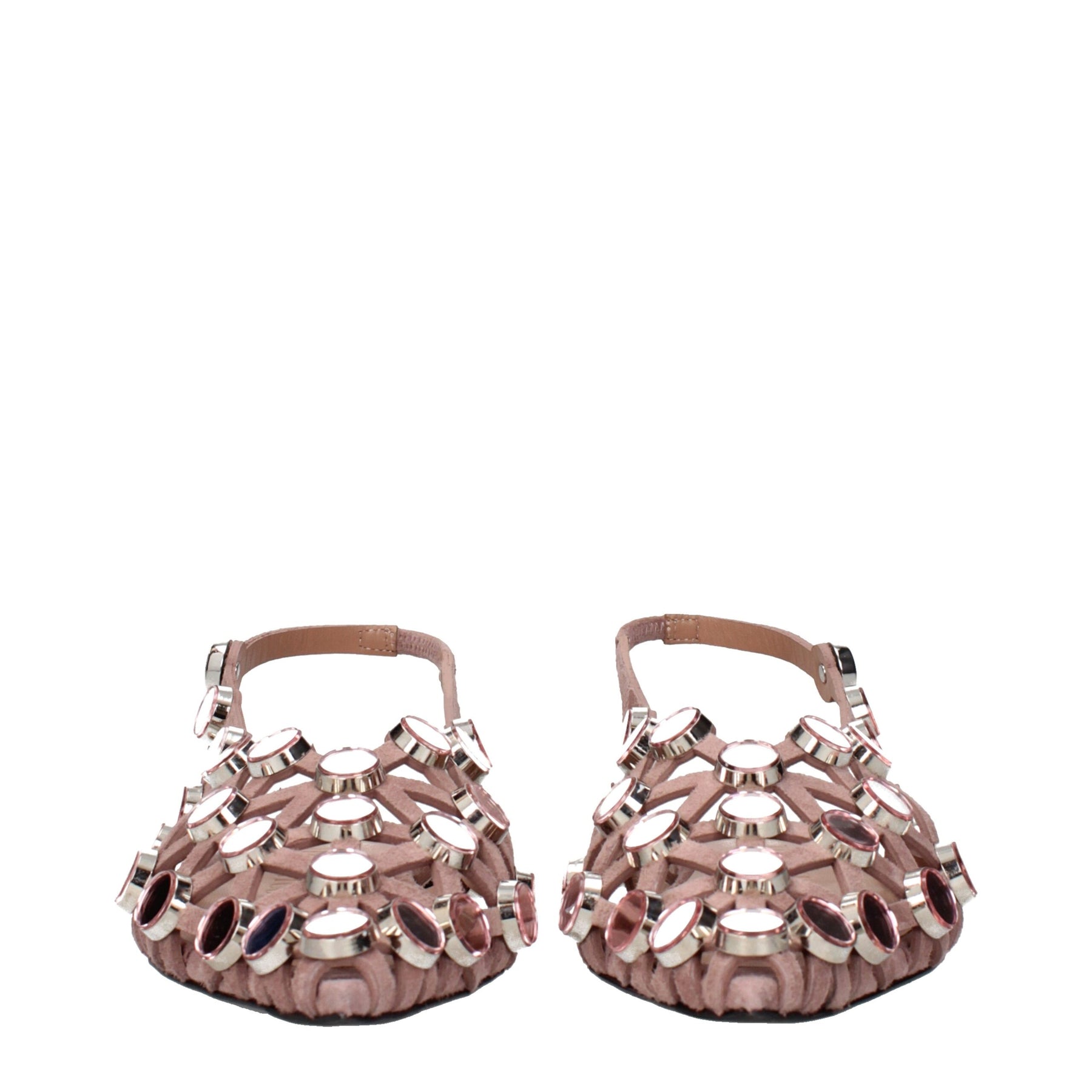 The Attico Pink Leather Ballet Flats | Regal Royce