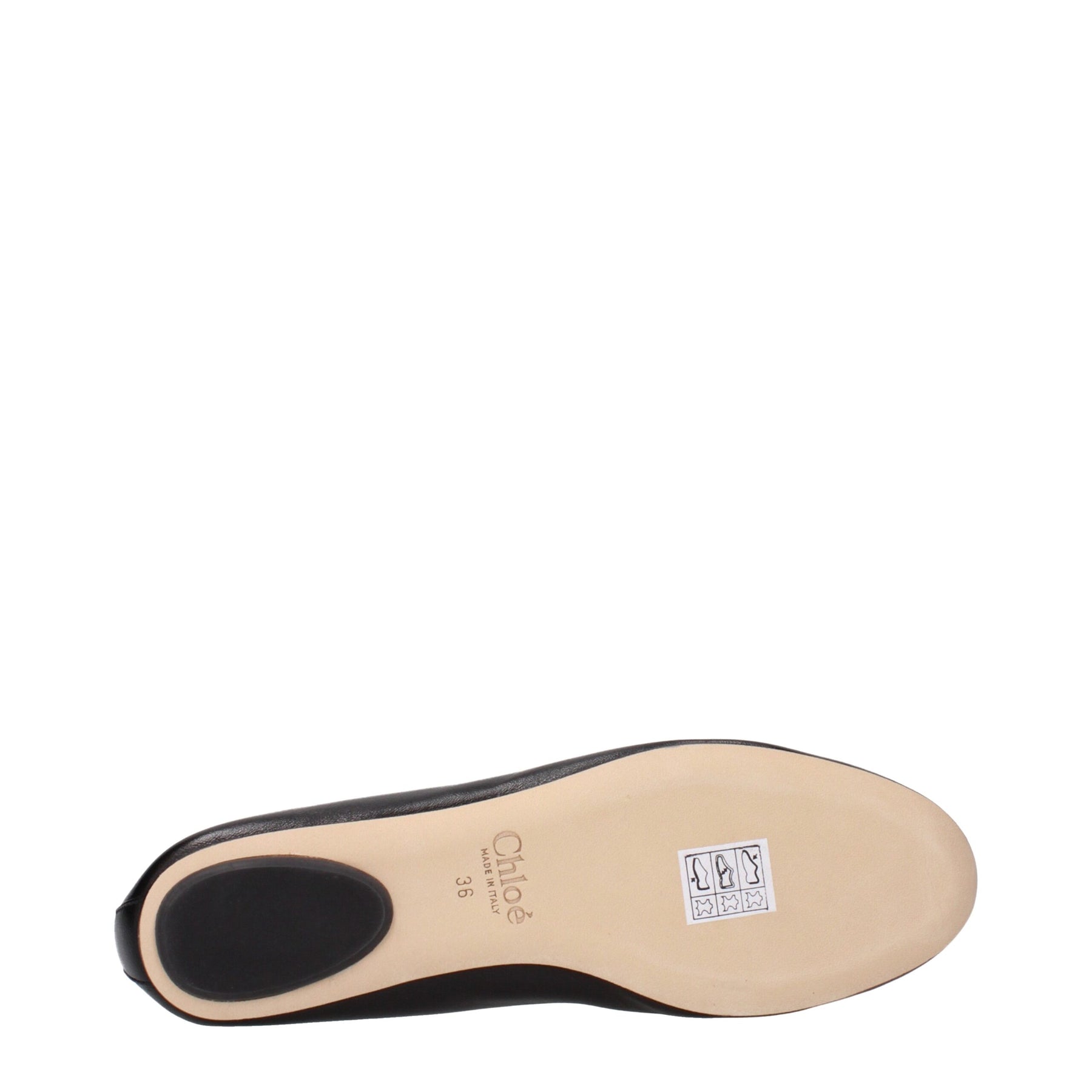 Chloé Black Leather Ballet Flats | Regal Royce
