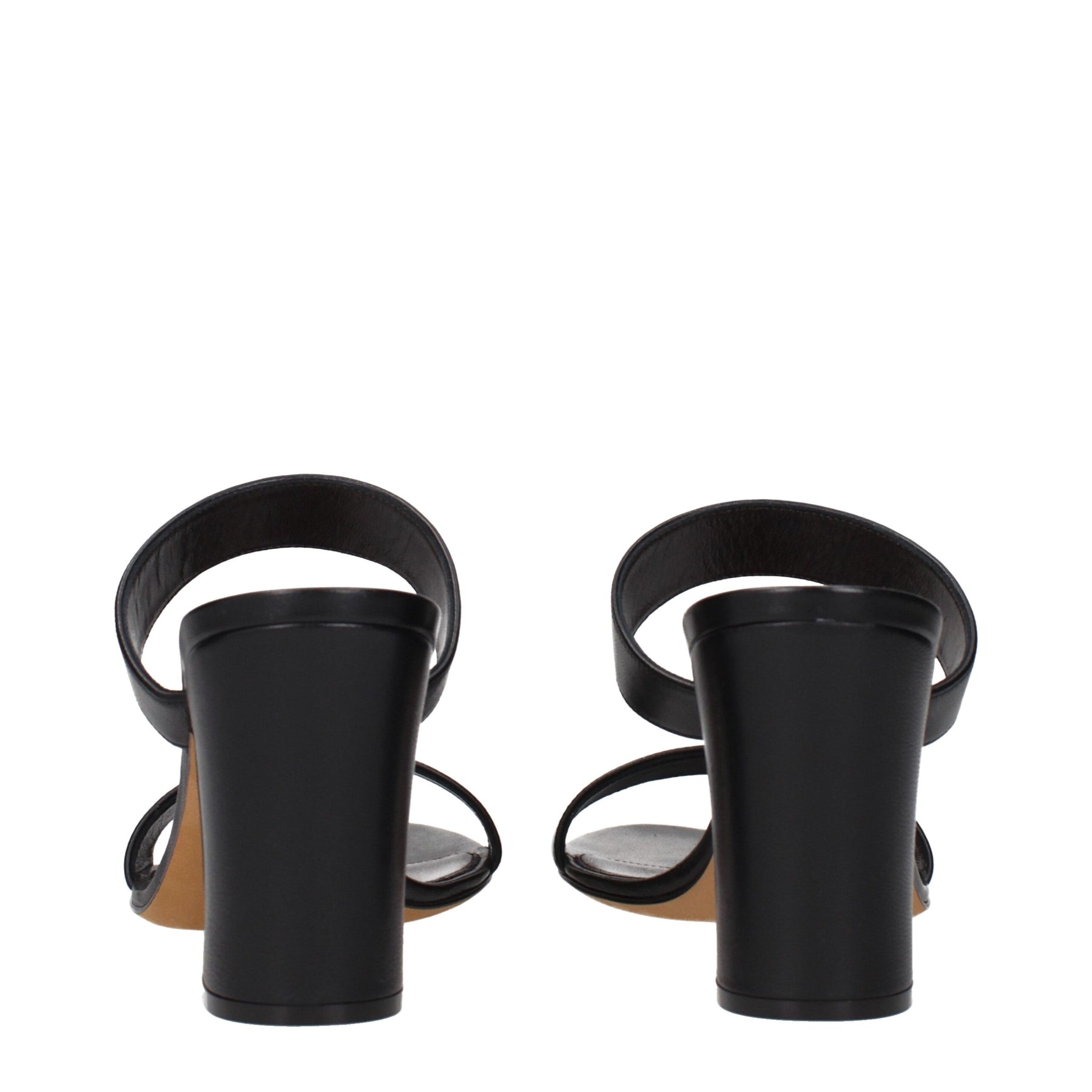 The Row Black Leather Stiletto Heel Sandals | Regal Royce