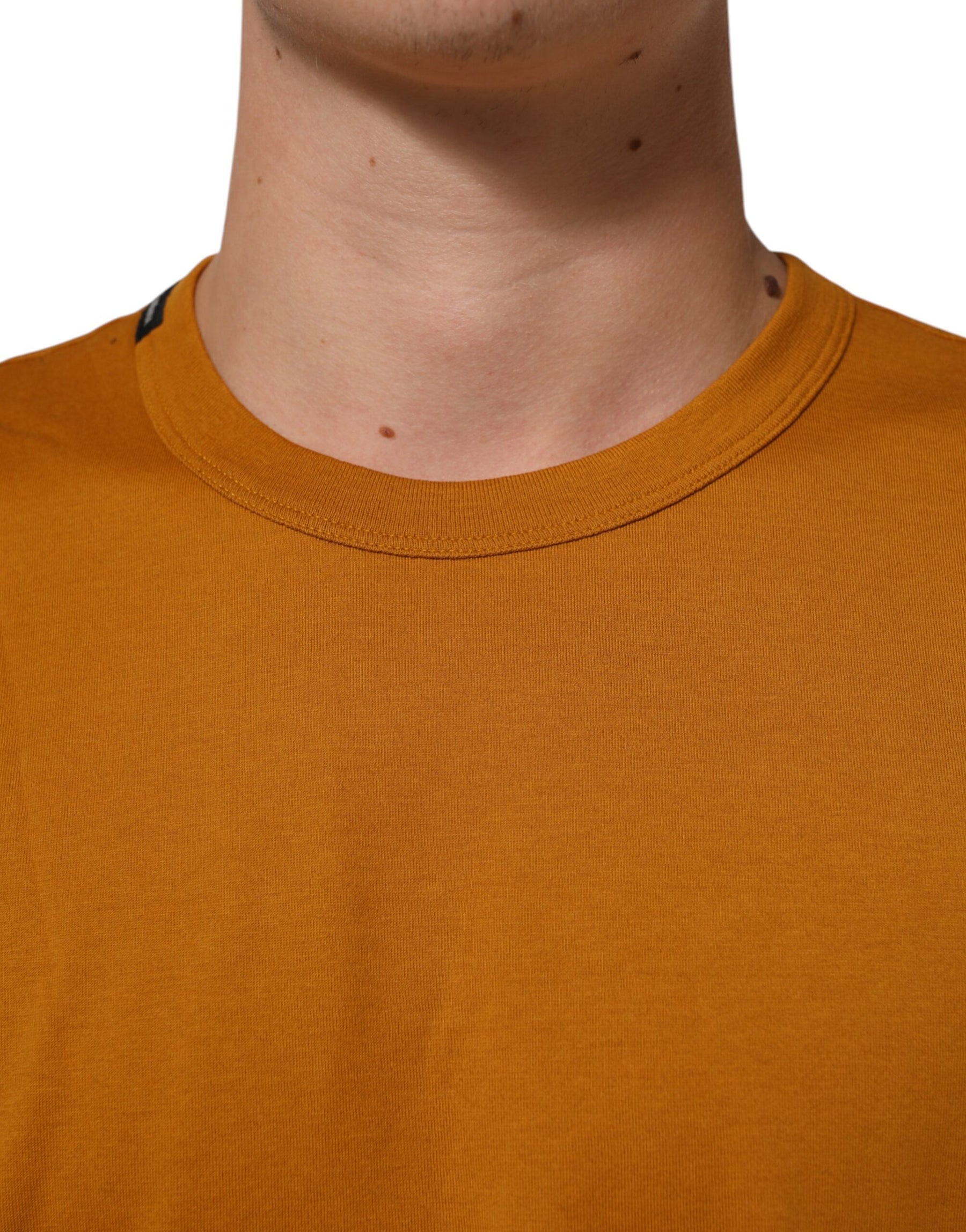 Dolce & Gabbana Golden Brown Crew Neck Short Sleeve T-shirt | Regal Royce