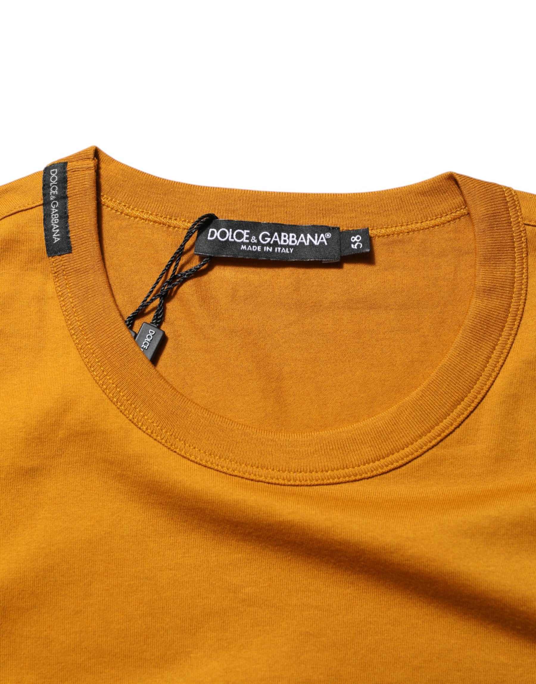 Dolce & Gabbana Golden Brown Crew Neck Short Sleeve T-shirt | Regal Royce