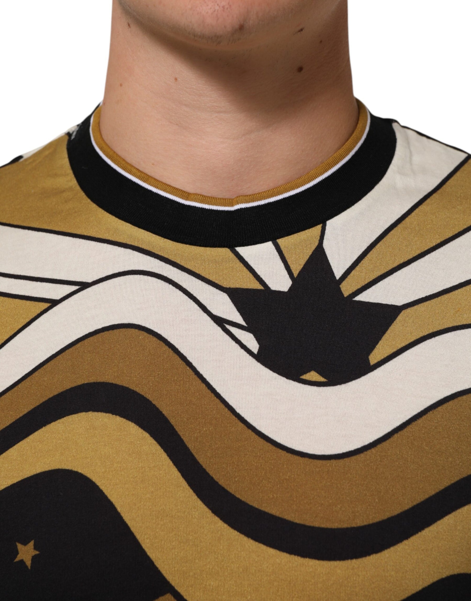 Dolce & Gabbana Multicolor Millennials Star CrewNeck T-shirt | Regal Royce