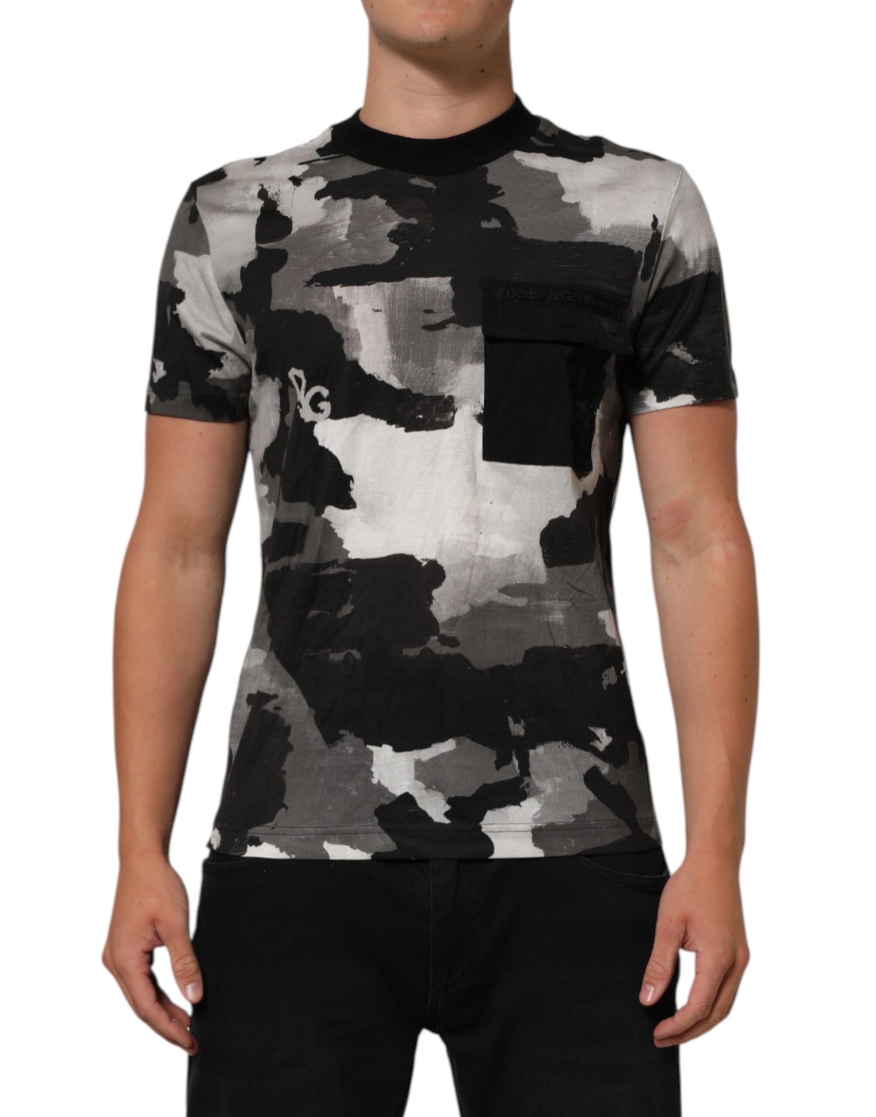 Dolce & Gabbana Multicolor Camouflage Men Short Sleeves T-shirt | Regal Royce