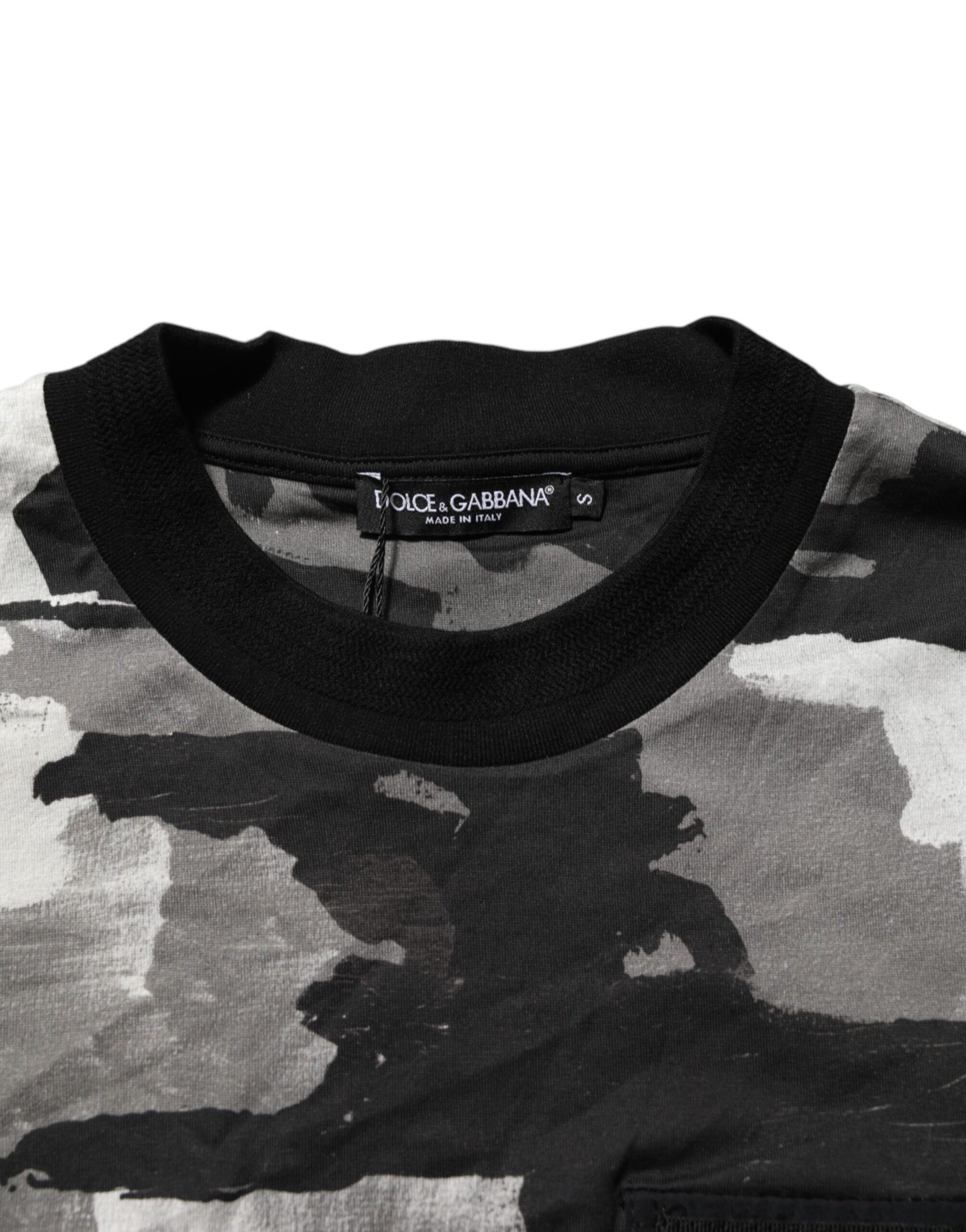 Dolce & Gabbana Multicolor Camouflage Men Short Sleeves T-shirt | Regal Royce