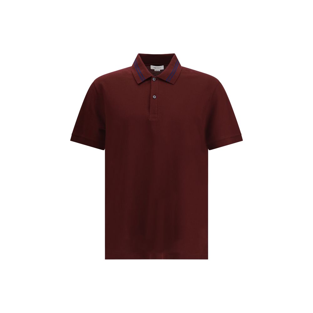 Alexander McQueen Bordeaux Cotton Polo Shirt | Regal Royce