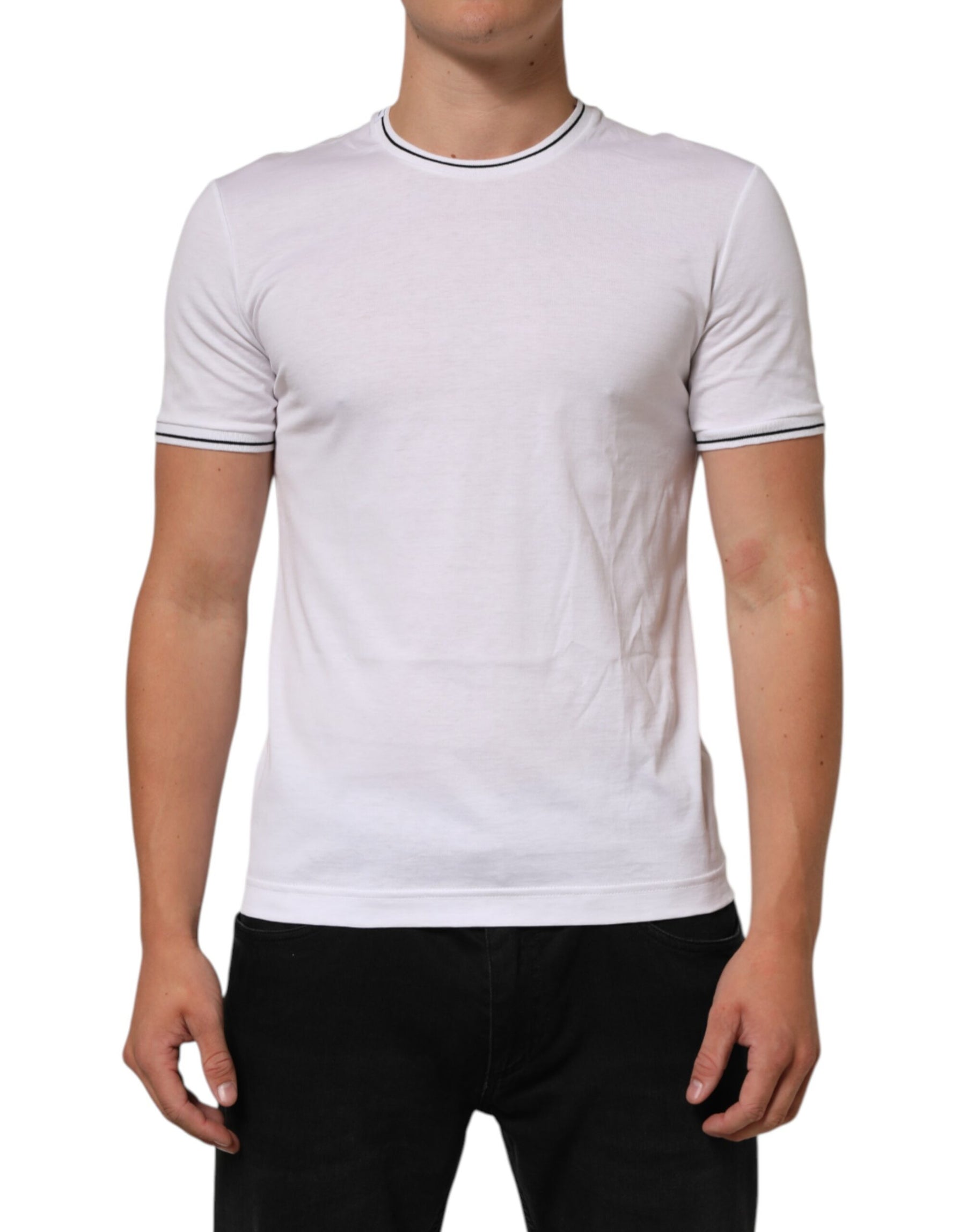 Dolce & Gabbana White Short Sleeves Round Neck Men Underwear T-shirt | Regal Royce