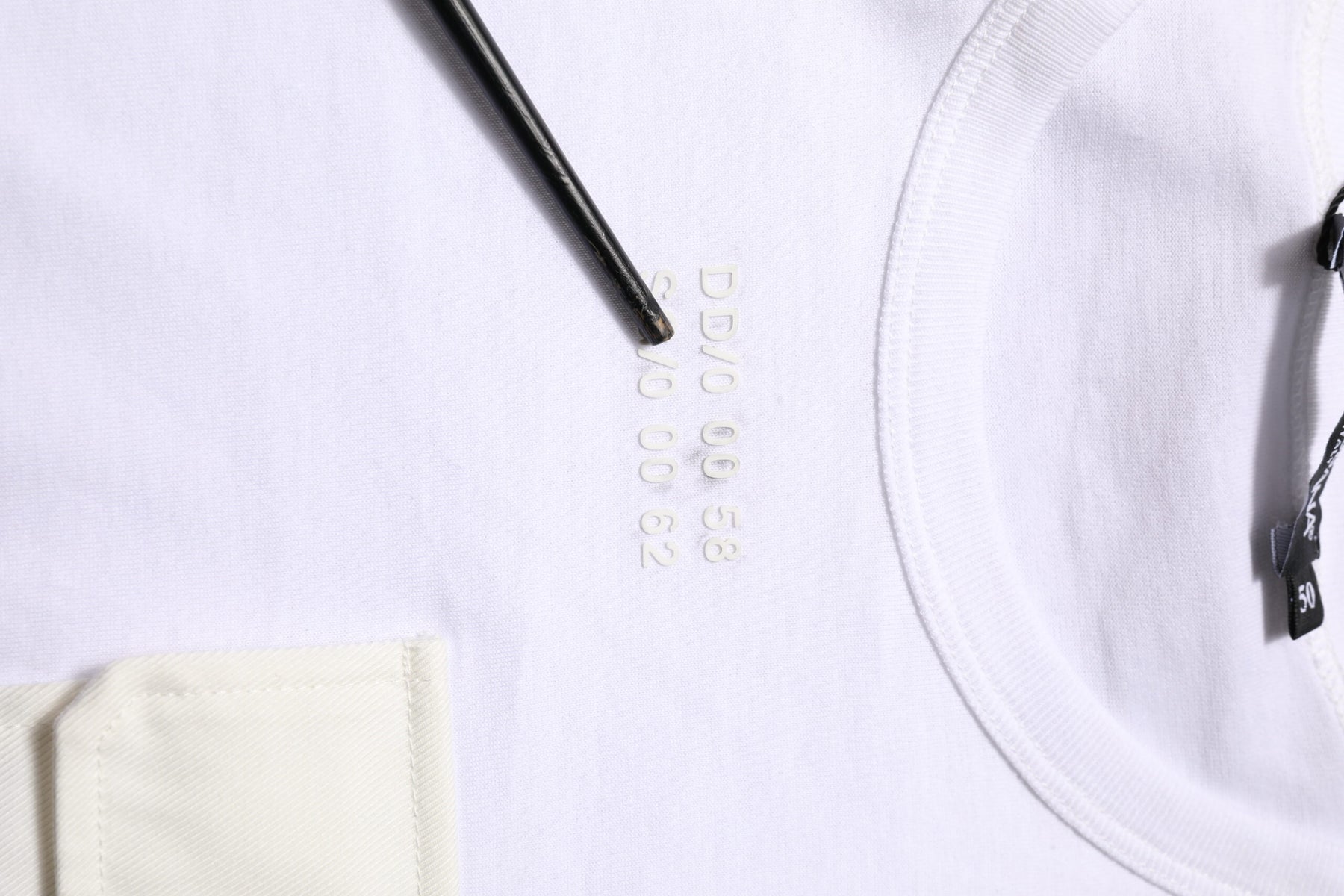 Dolce & Gabbana White Cotton Pocket Short Sleeves Men T-shirt | Regal Royce