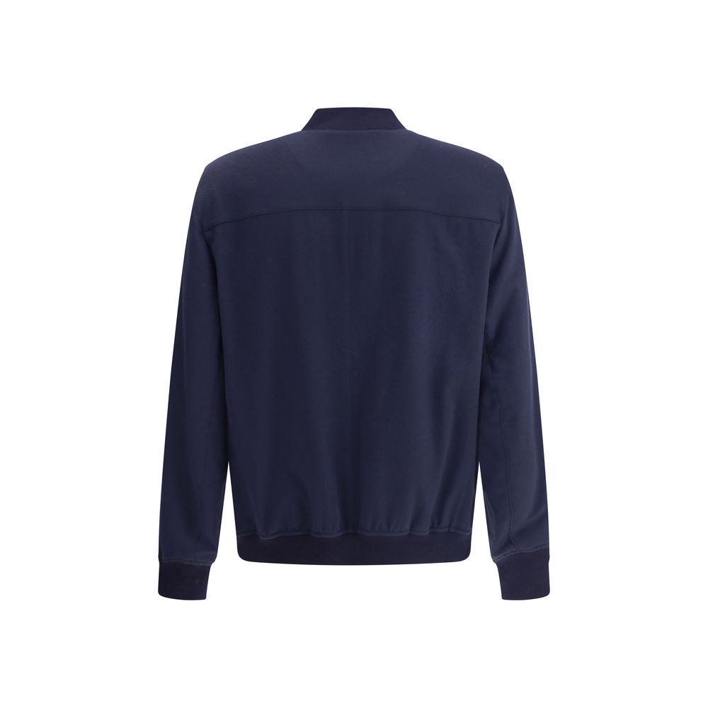 Brunello Cucinelli Blue Cashmere Bomber | Regal Royce