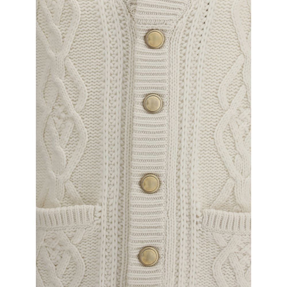Brunello Cucinelli White Cashmere Cardigan | Regal Royce