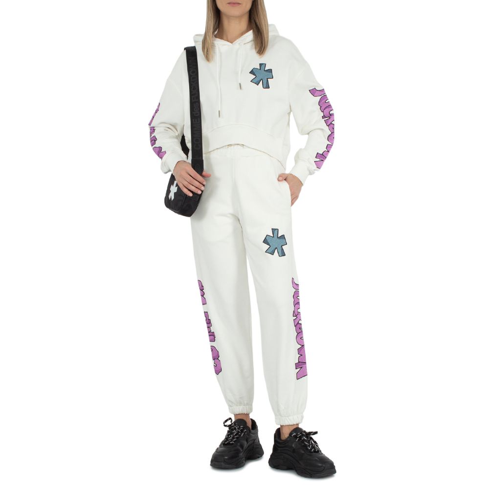 Comme Des Fuckdown White Cotton Women Sweatpant