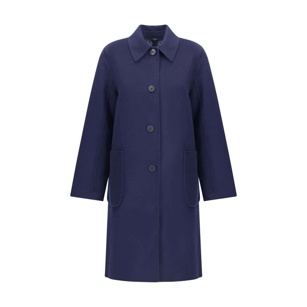 Tory Burch Blue Wool Coat | Regal Royce