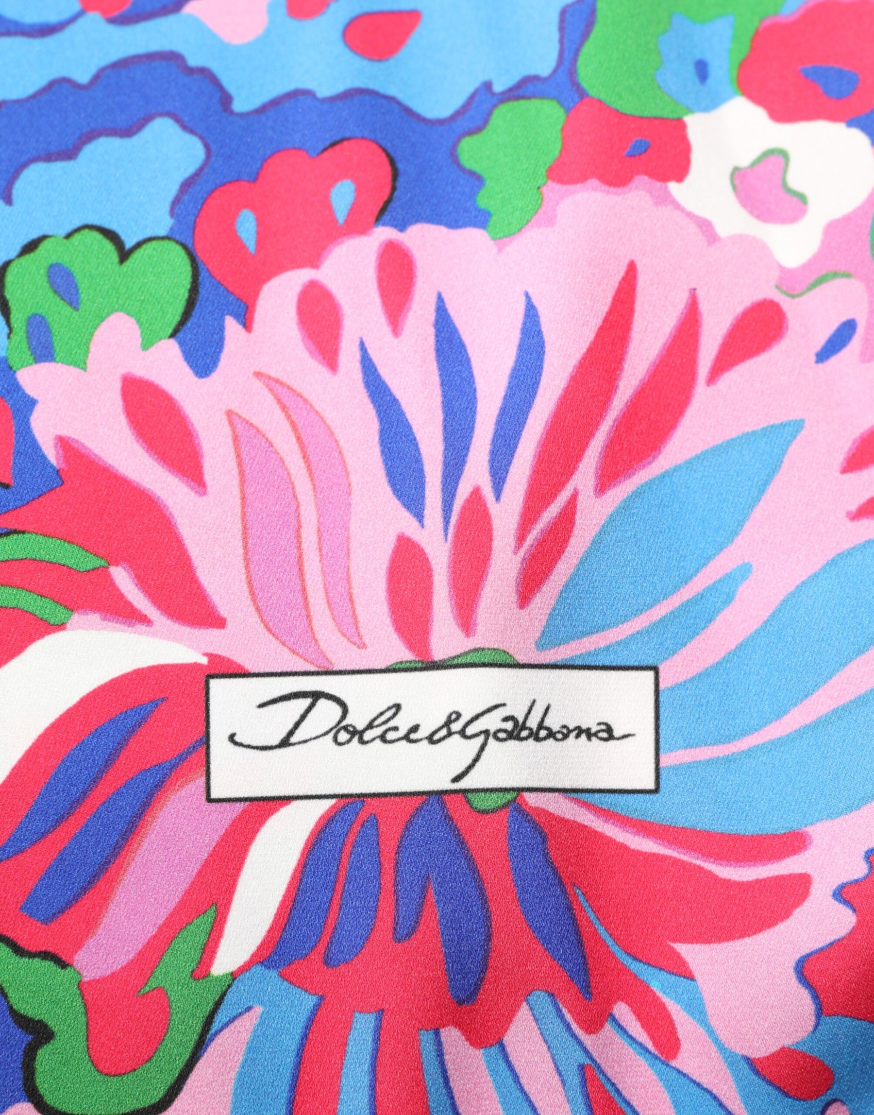 Dolce & Gabbana Multicolor Floral Printed Tunic Blouse Top | Regal Royce