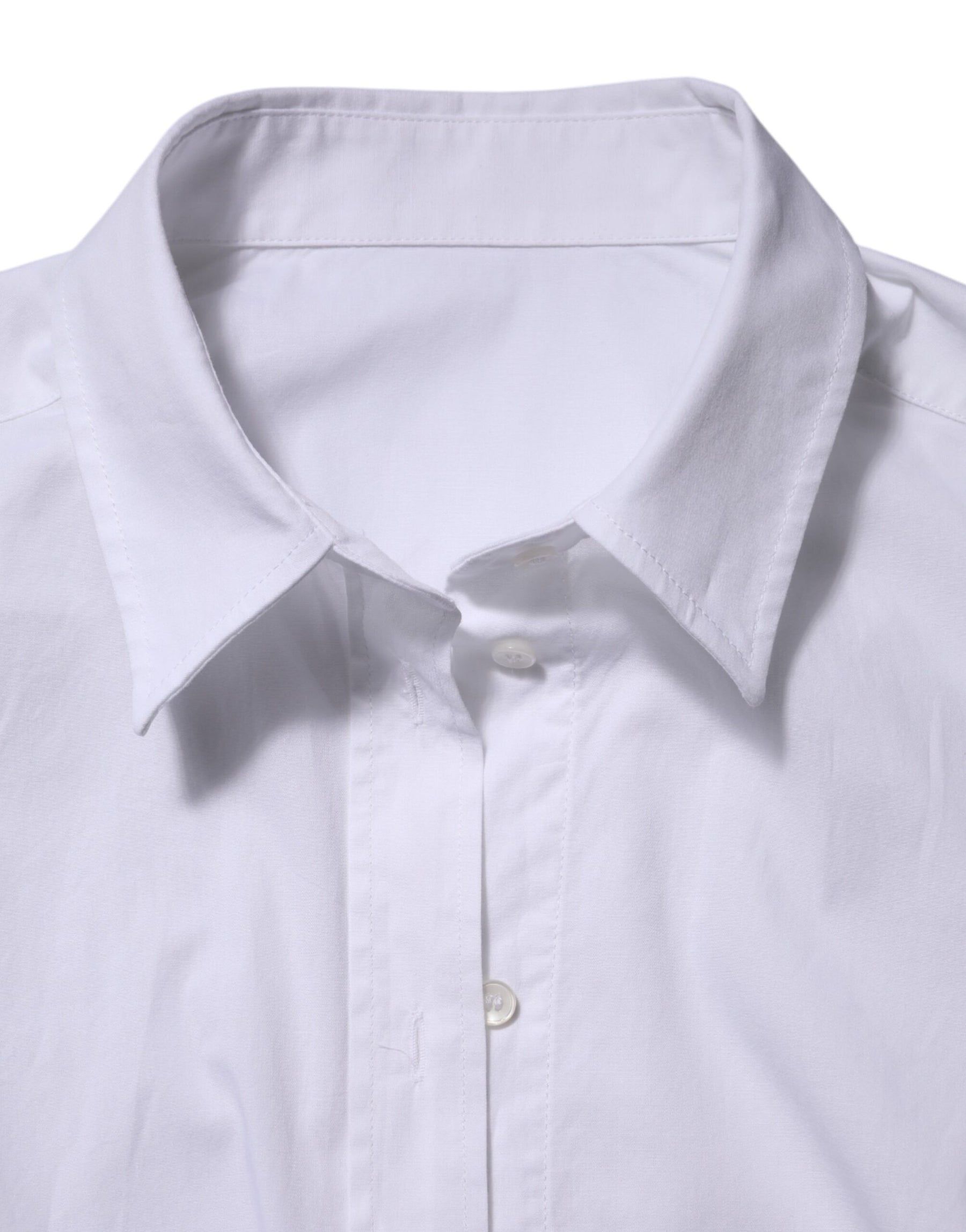 Dolce & Gabbana White Cotton Collared Dress Formal Shirt  Top | Regal Royce