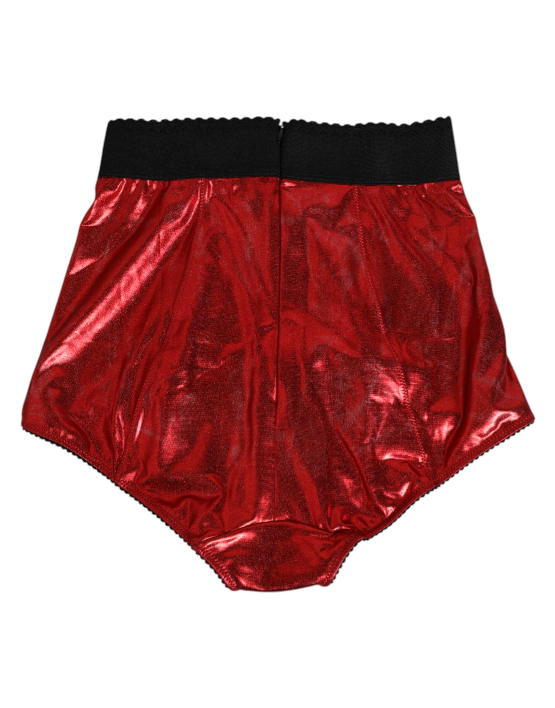 Dolce & Gabbana Red Polyester High Waist Girdle Women Underwear