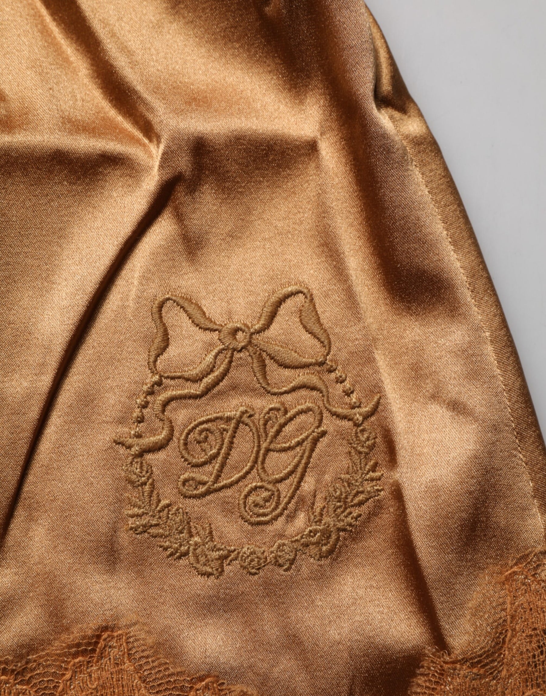 Dolce & Gabbana Brown Floral Lace Tank Lingerie Sleepwear Underwear | Regal Royce