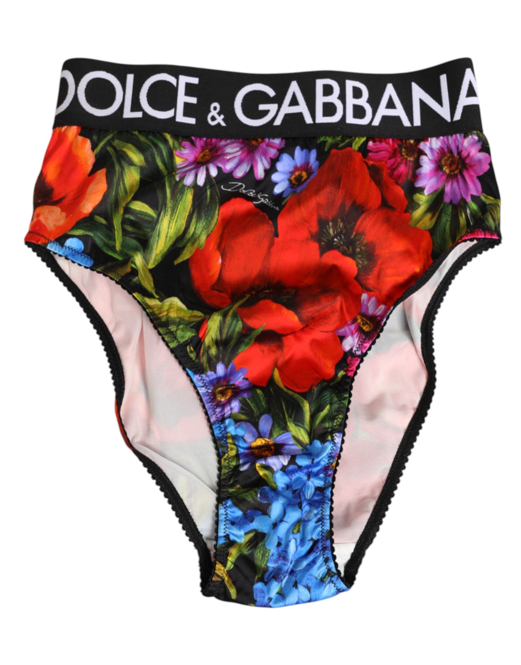 Dolce & Gabbana Multicolor Floral Print High Waist Panty Underwear | Regal Royce