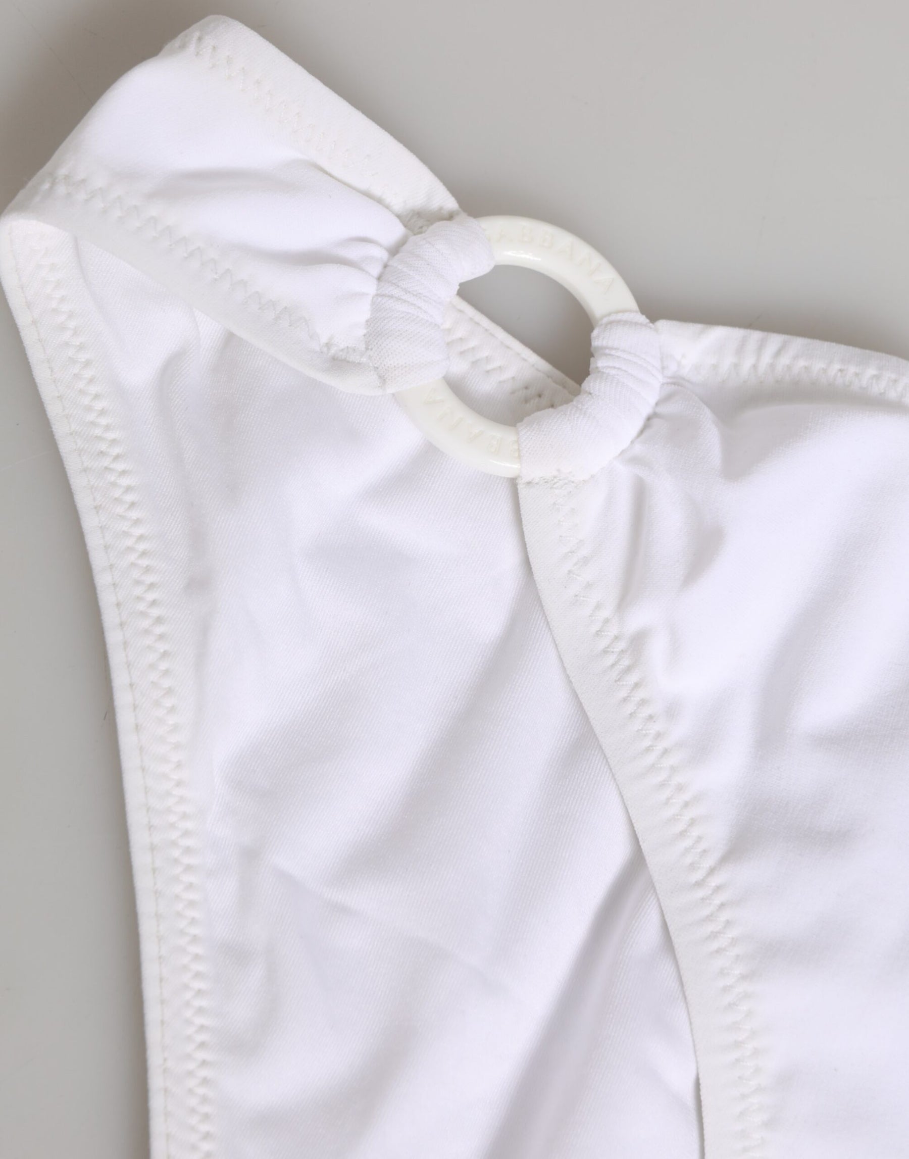 Dolce & Gabbana White Logo Swimsuit 2 Piece Top Bottom Swimwear | Regal Royce