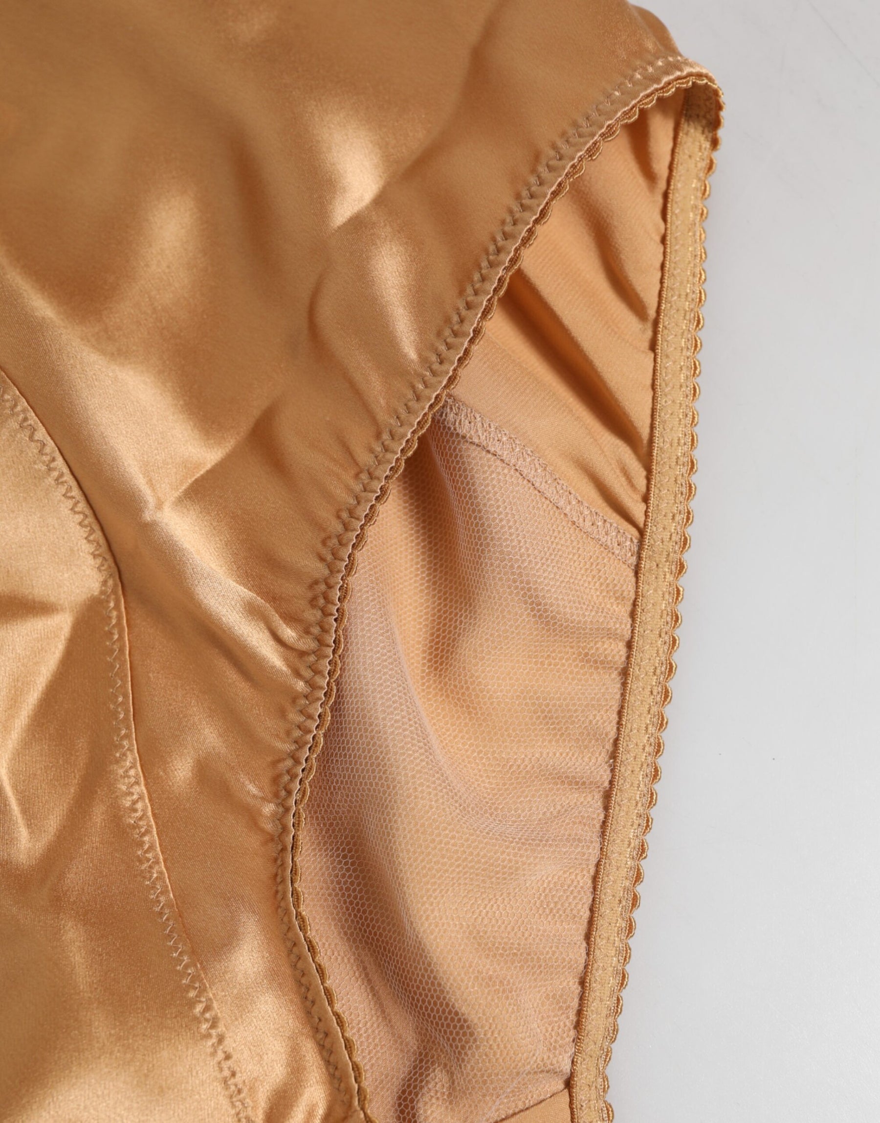 Dolce & Gabbana Beige Silk Stretch High Waist Girdle Underwear | Regal Royce