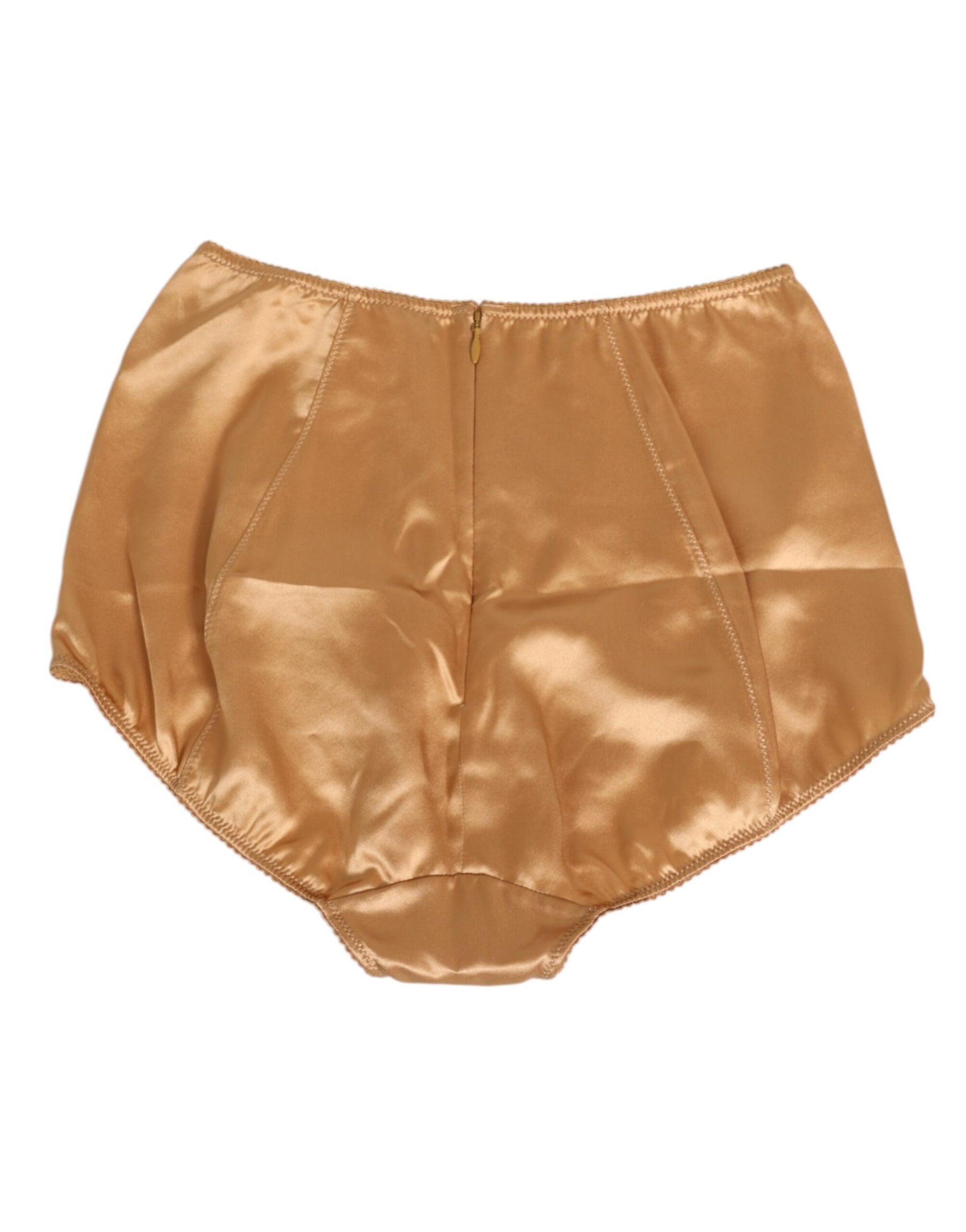Dolce & Gabbana Beige Silk Stretch High Waist Girdle Underwear | Regal Royce
