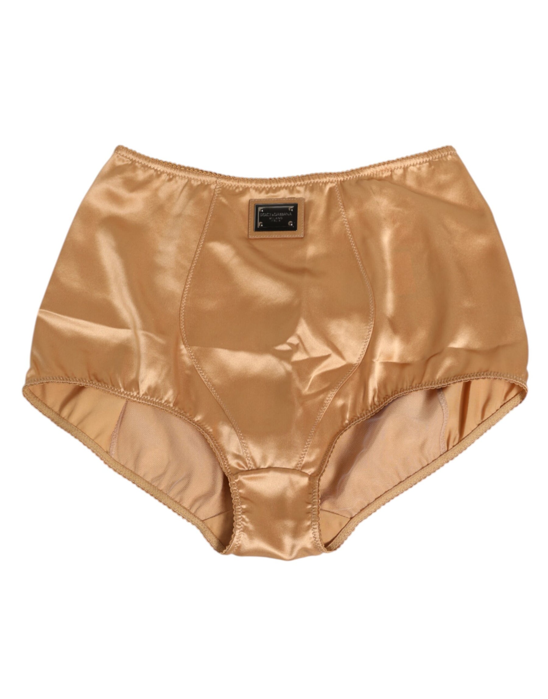 Dolce & Gabbana Beige Silk Stretch High Waist Girdle Underwear | Regal Royce