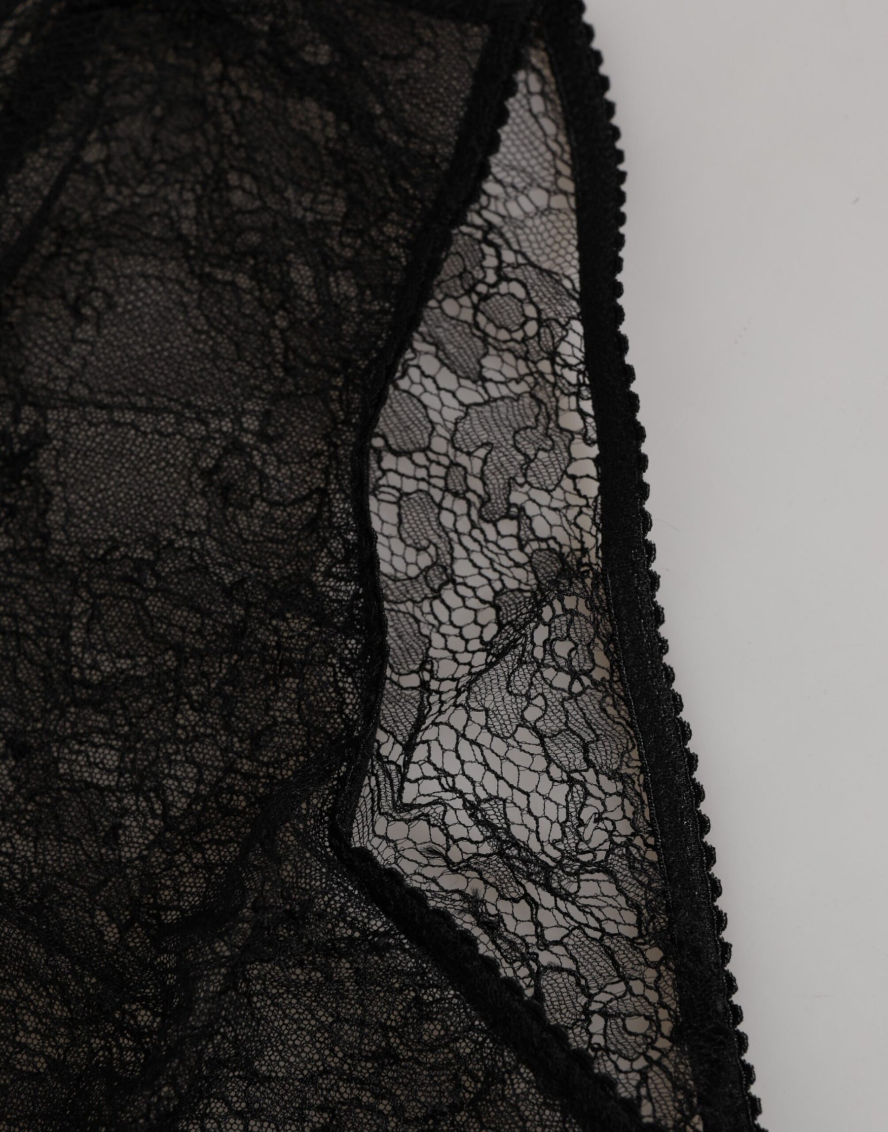 Dolce & Gabbana Black Nylon Stretch High Waist Panty Underwear | Regal Royce