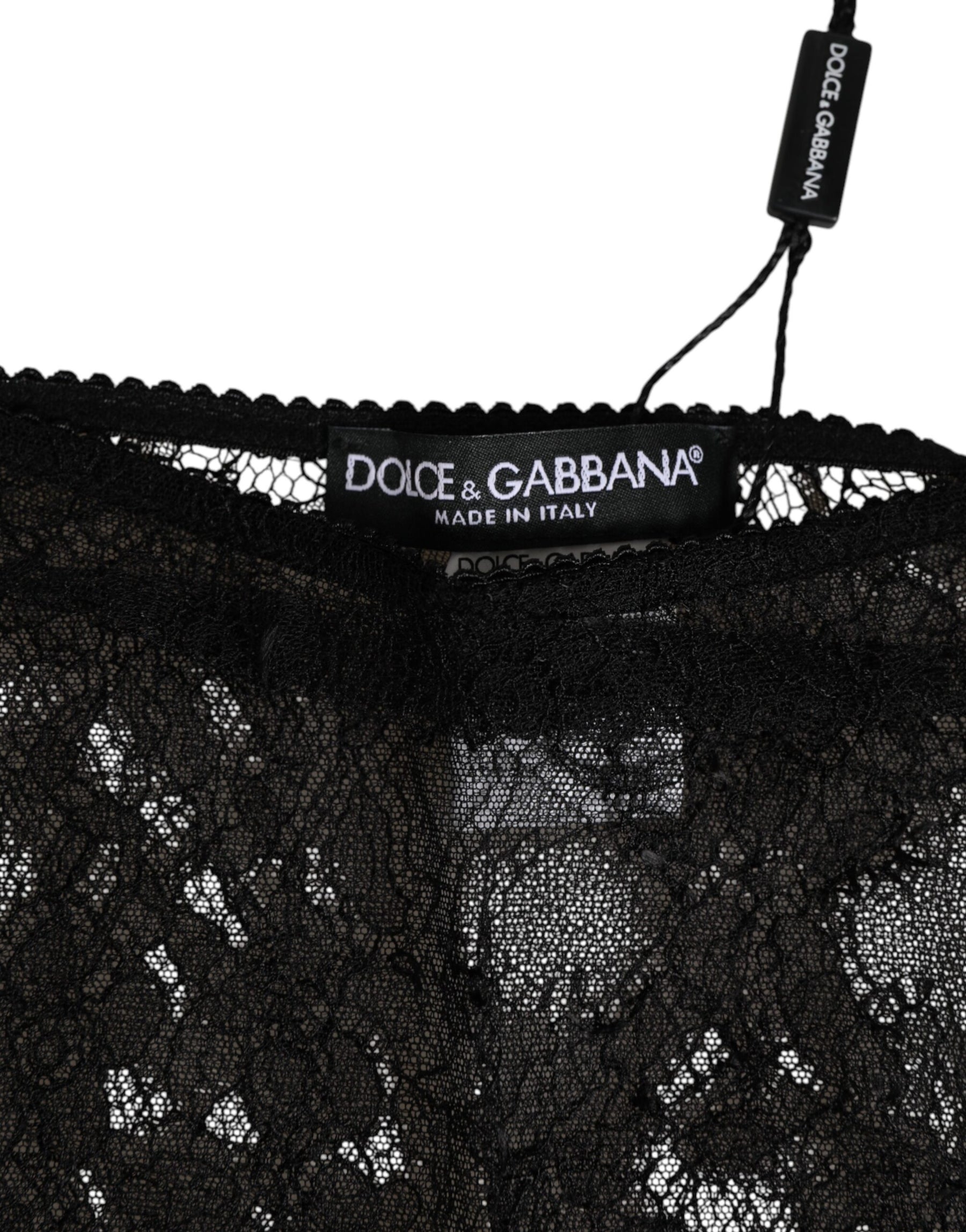 Dolce & Gabbana Black Nylon Stretch High Waist Panty Underwear | Regal Royce