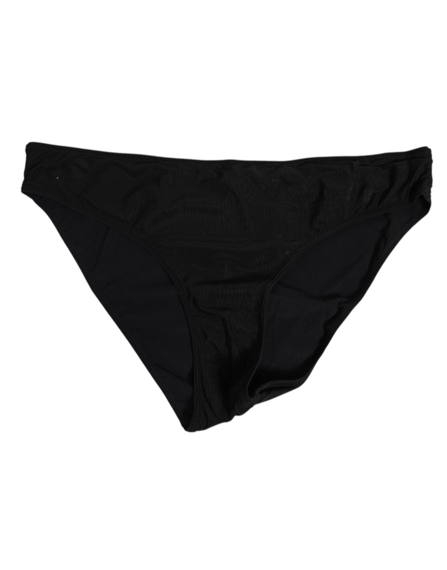 Dolce & Gabbana Black Nylon Stretch Slip Brief Women Underwear | Regal Royce