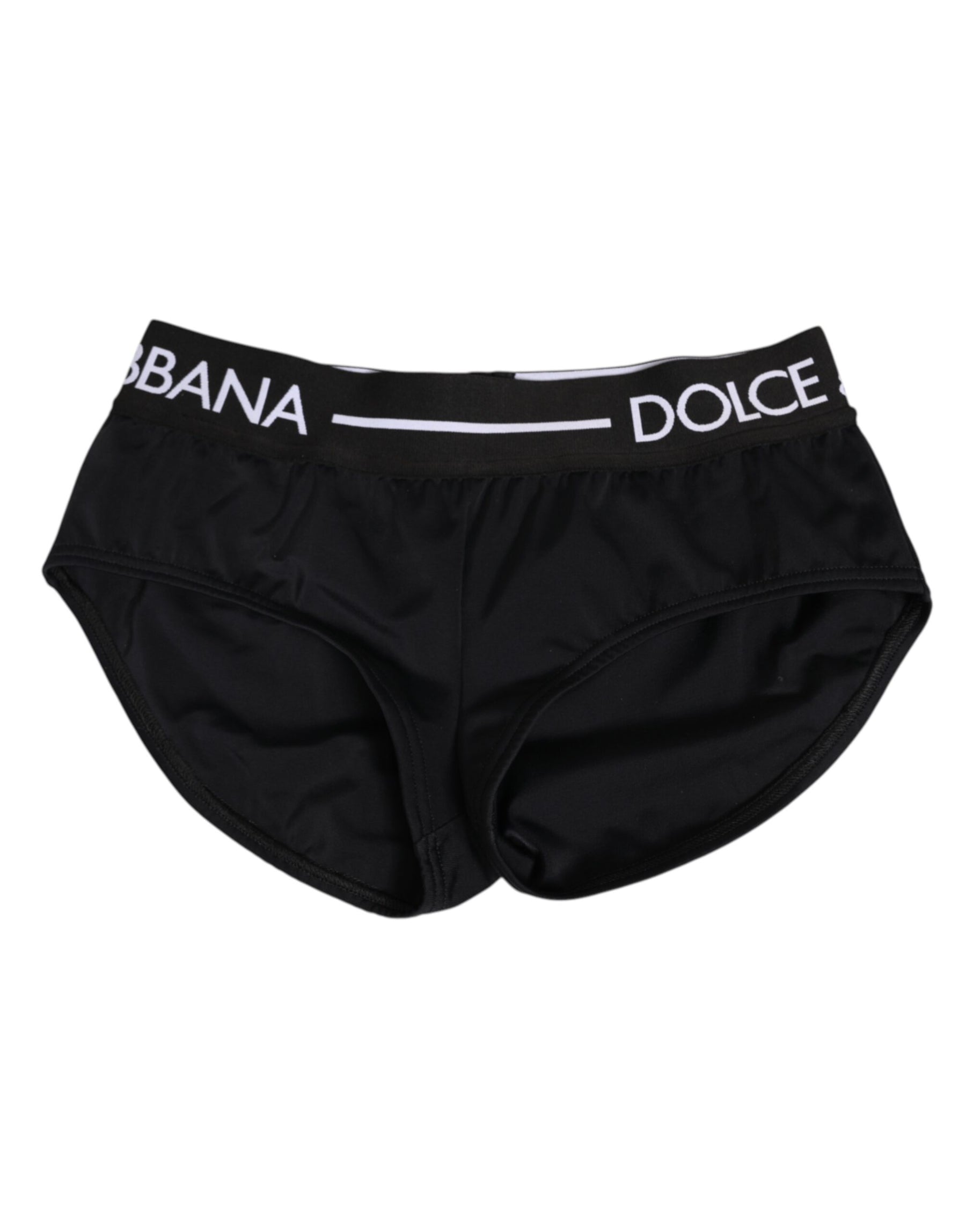 Dolce & Gabbana Black Nylon Logo Waistband Shorts Underwear | Regal Royce