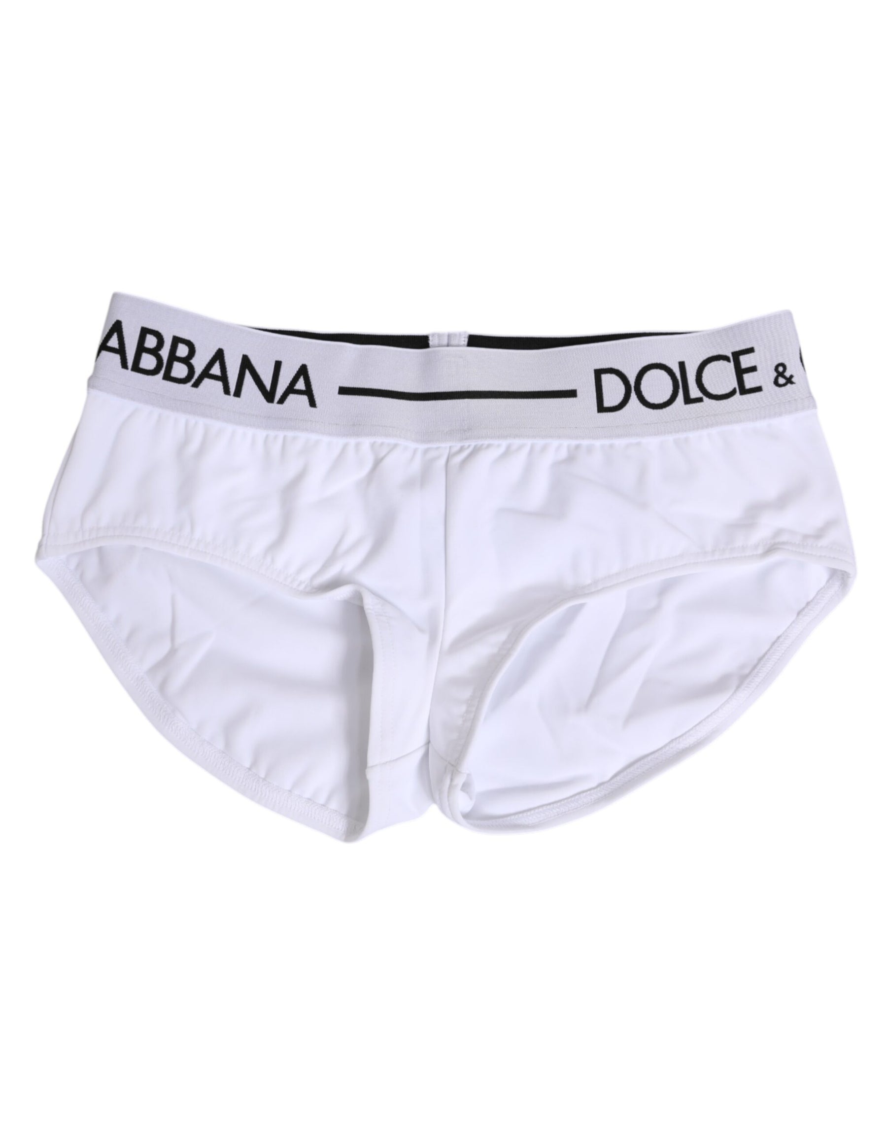 Dolce & Gabbana White Nylon Logo Waistband Shorts Underwear | Regal Royce