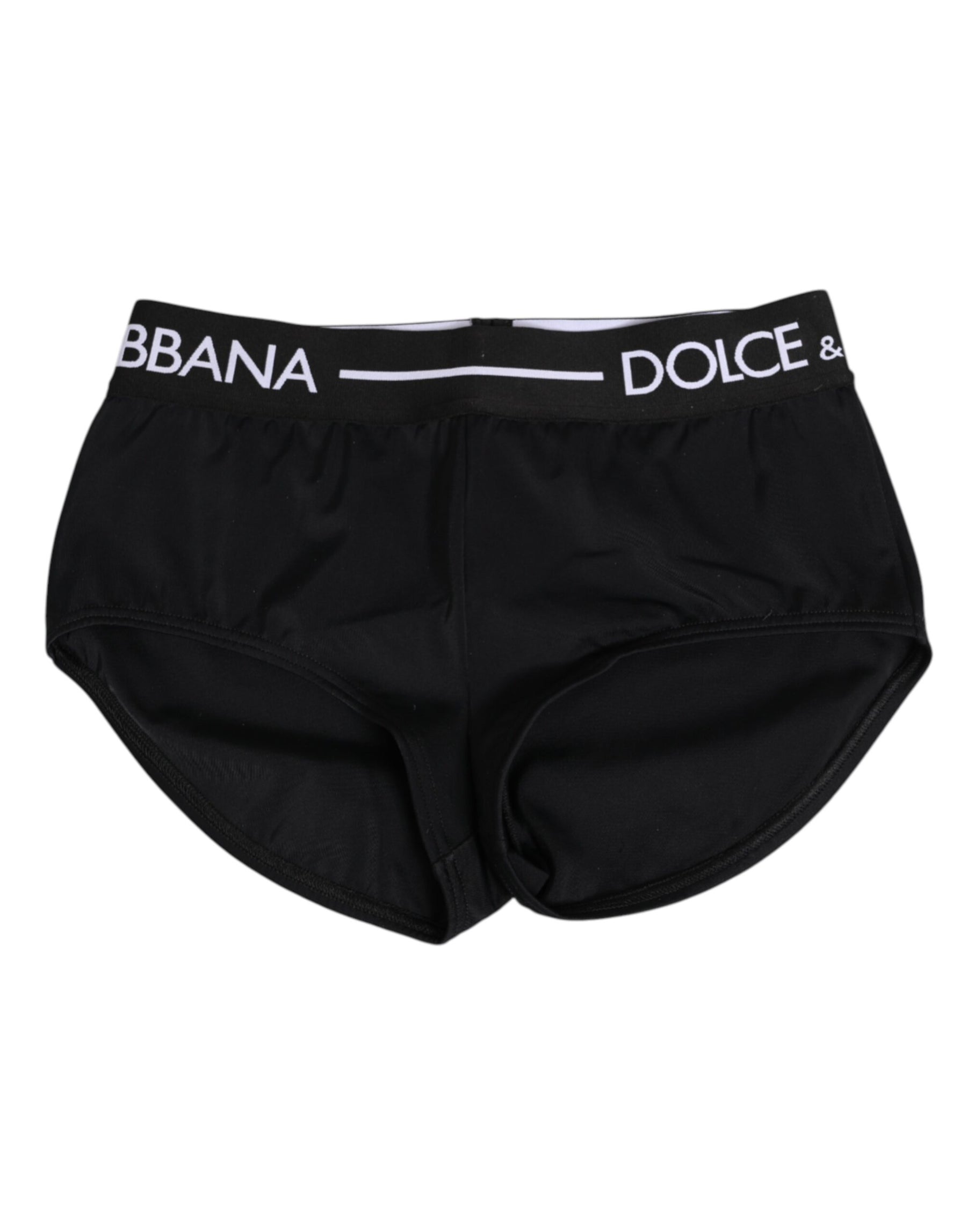 Dolce & Gabbana Black Nylon Logo Waistband Shorts Underwear | Regal Royce