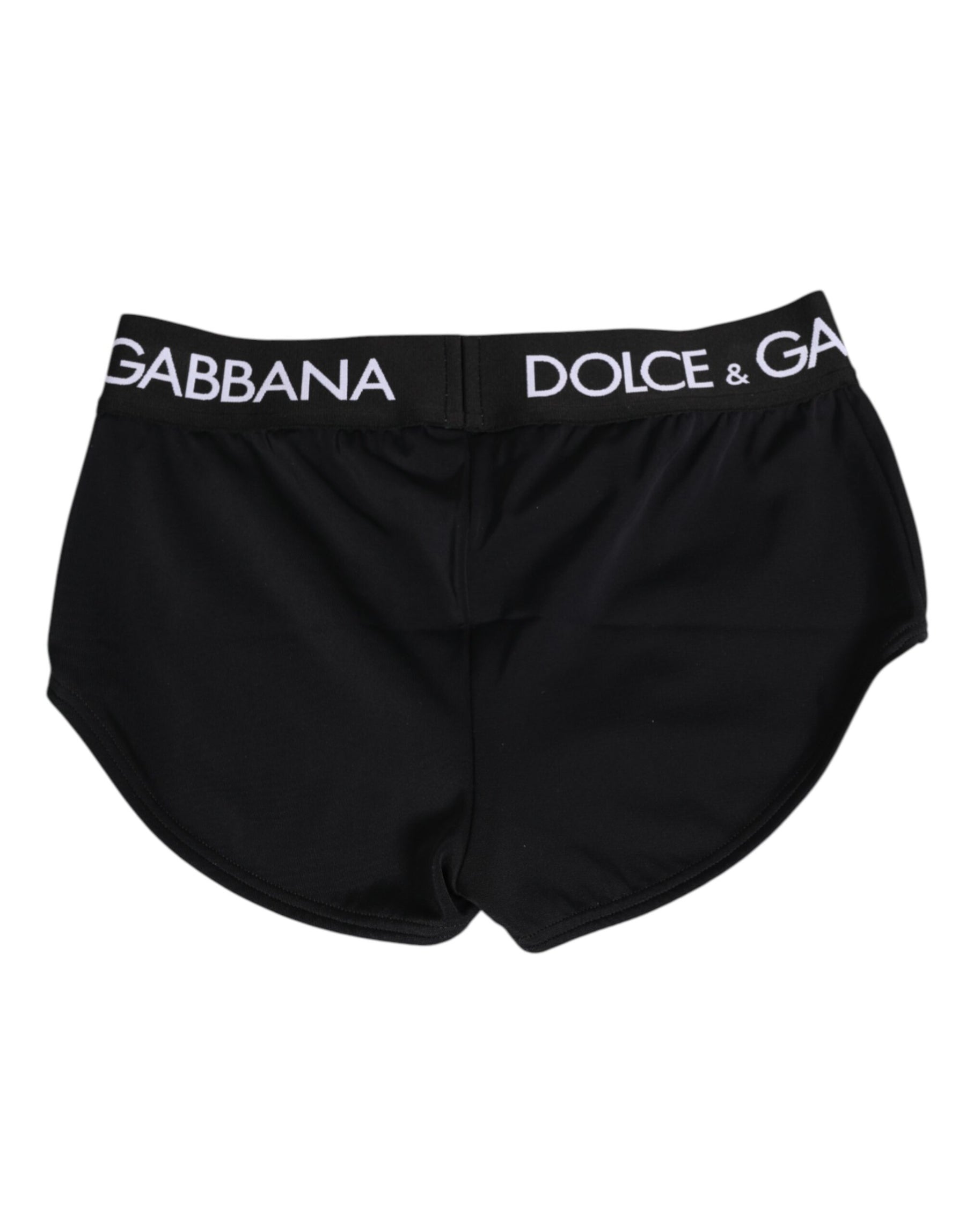Dolce & Gabbana Black Nylon Logo Waistband Shorts Underwear | Regal Royce