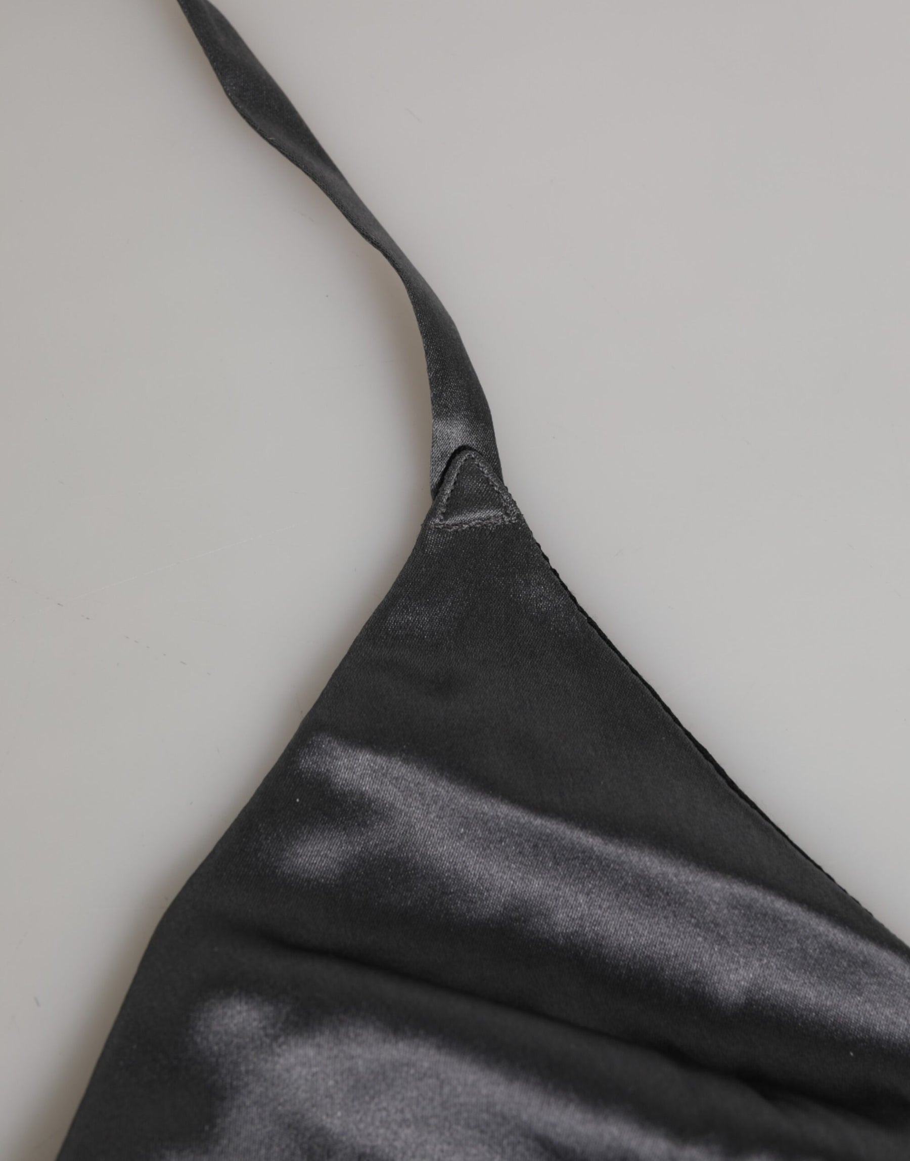 Dolce & Gabbana Black Silk Satin Triangle Soft Cup Underwear | Regal Royce