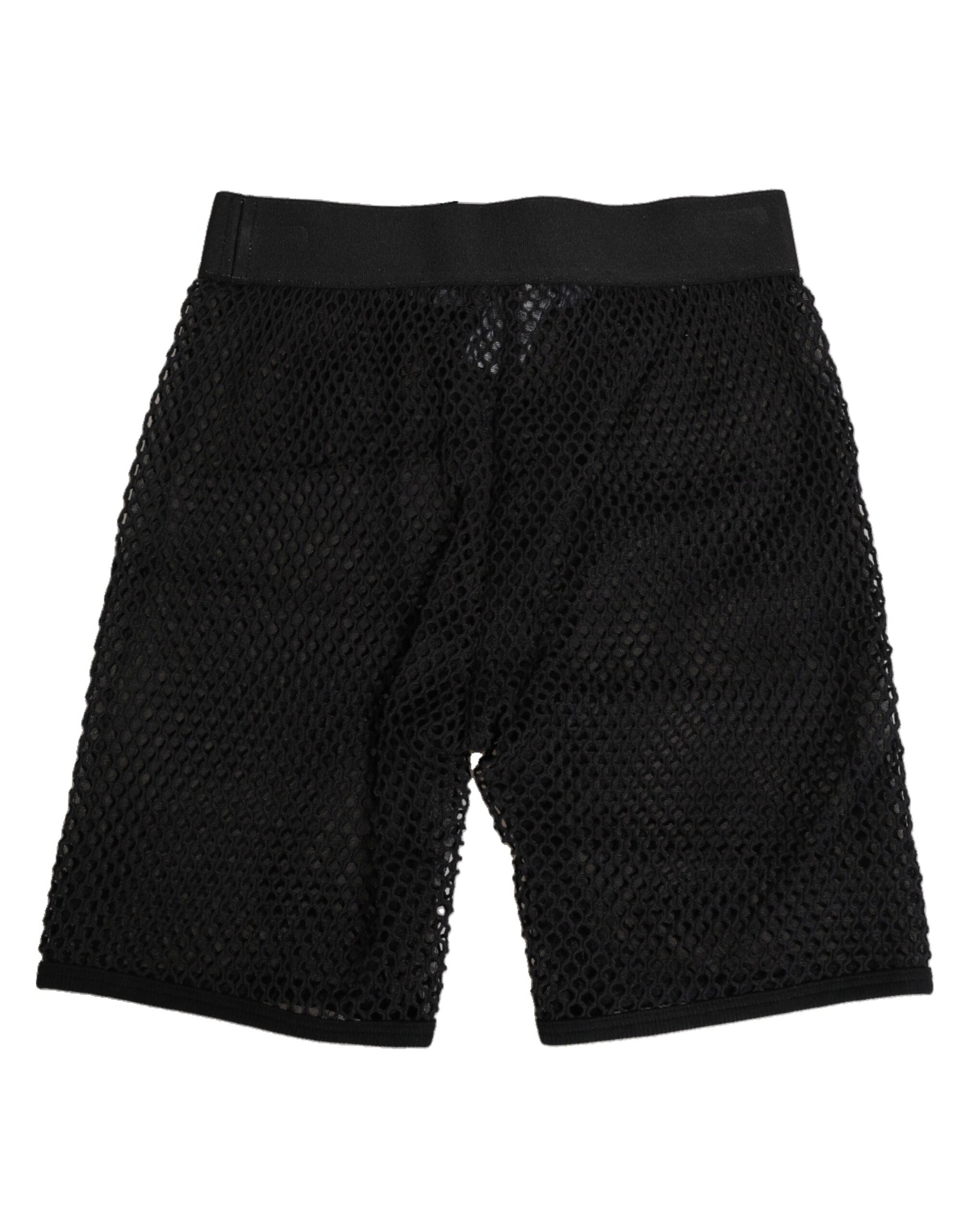 Dolce & Gabbana Black Cotton Logo Shorts Midi Trouser Underwear | Regal Royce