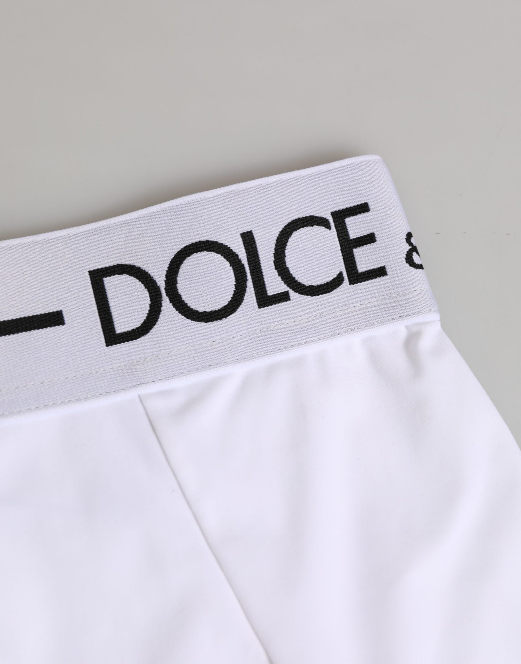 Dolce & Gabbana White Nylon Logo Waistband Coulotte Underwear | Regal Royce