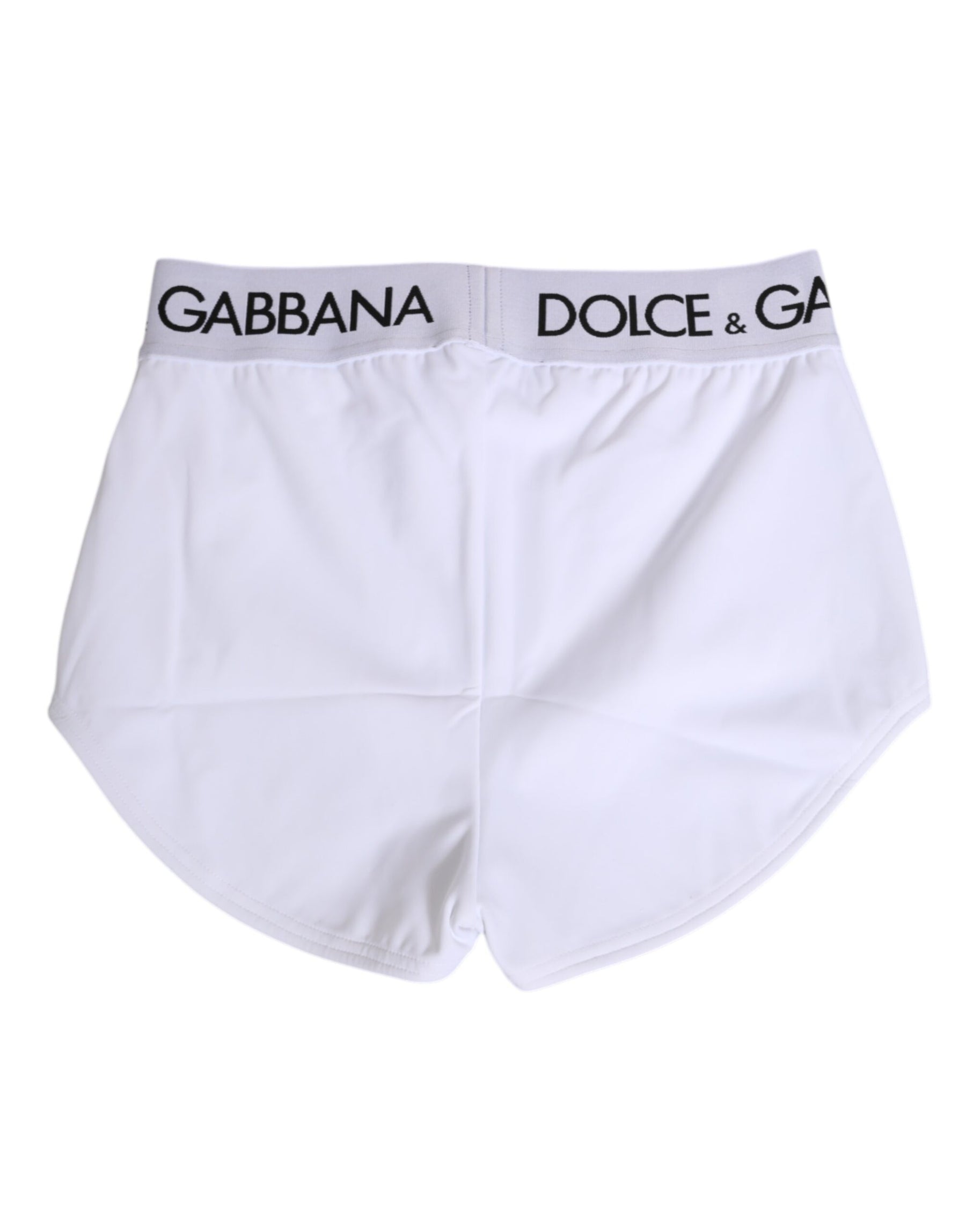 Dolce & Gabbana White Nylon Logo Waistband Shorts Underwear | Regal Royce