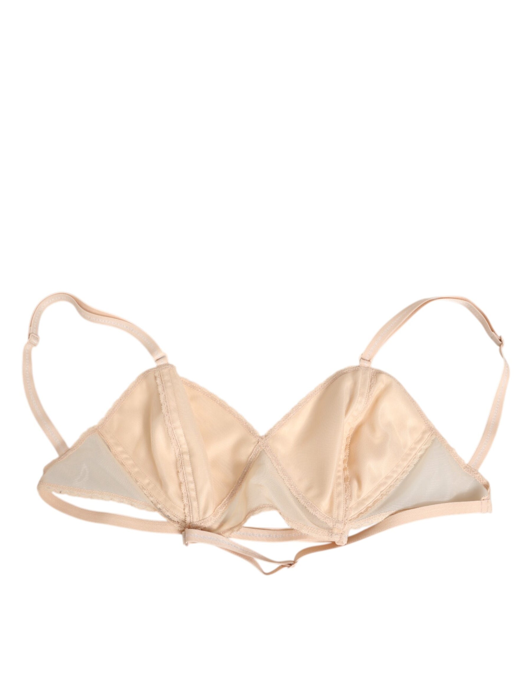 Dolce & Gabbana Beige Nylon Triangle Soft Cup Brassiere Underwear | Regal Royce