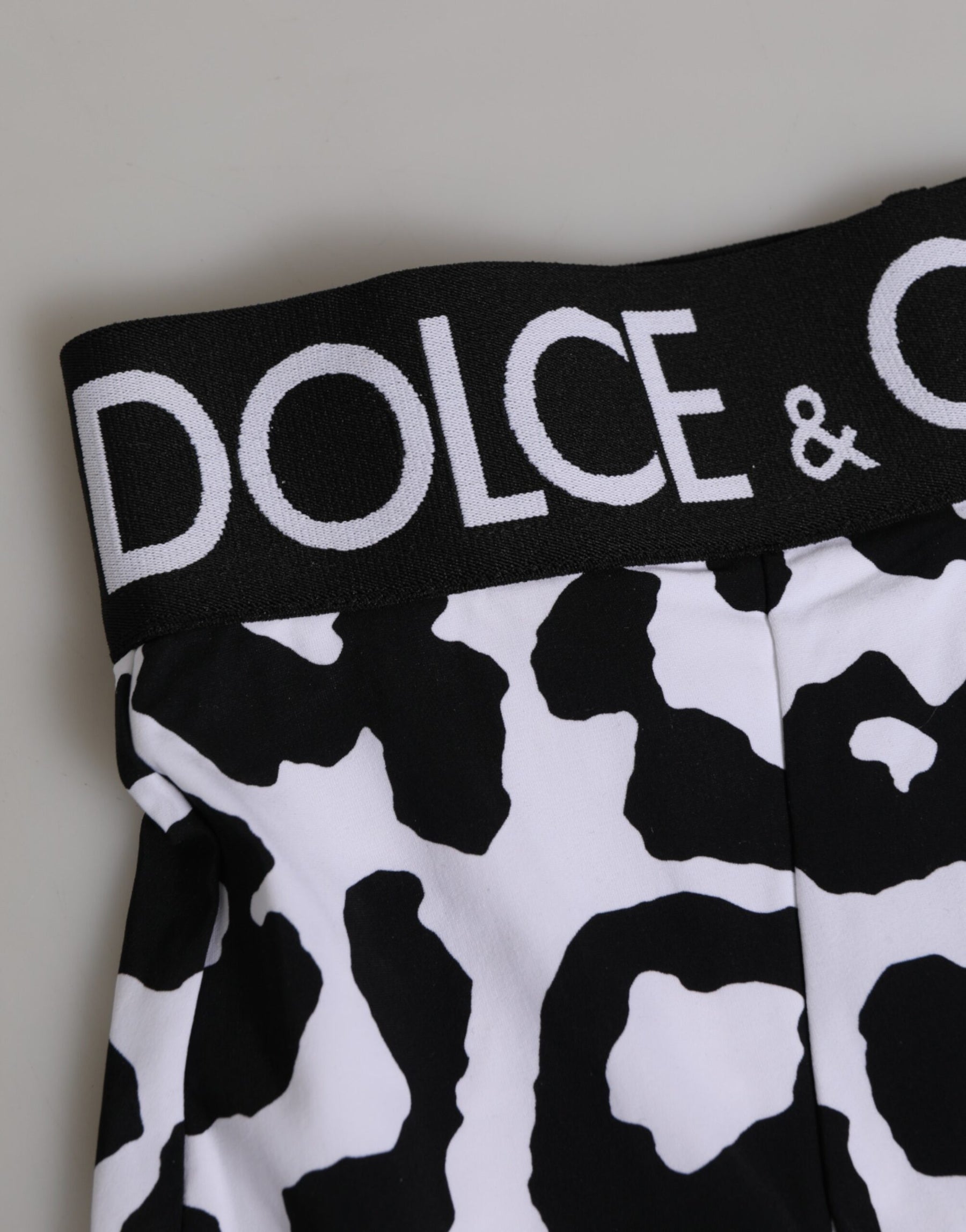 Dolce & Gabbana White Leopard Nylon High Waist Girdle Underwear | Regal Royce