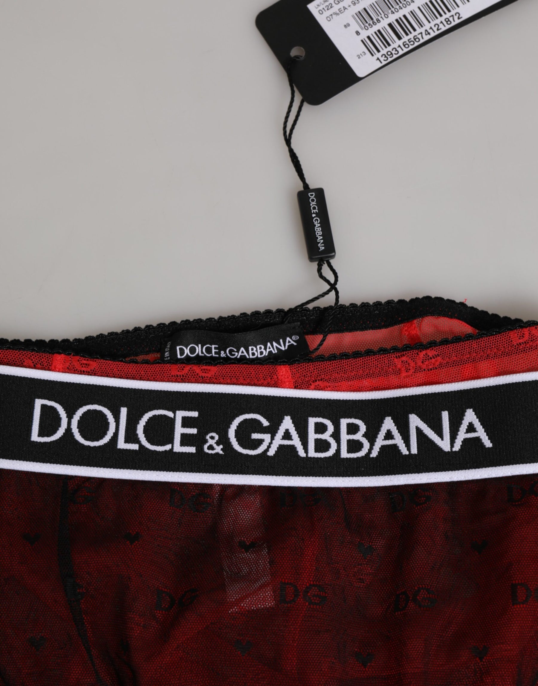 Dolce & Gabbana Black Red Nylon High Waist Girdle Underwear | Regal Royce