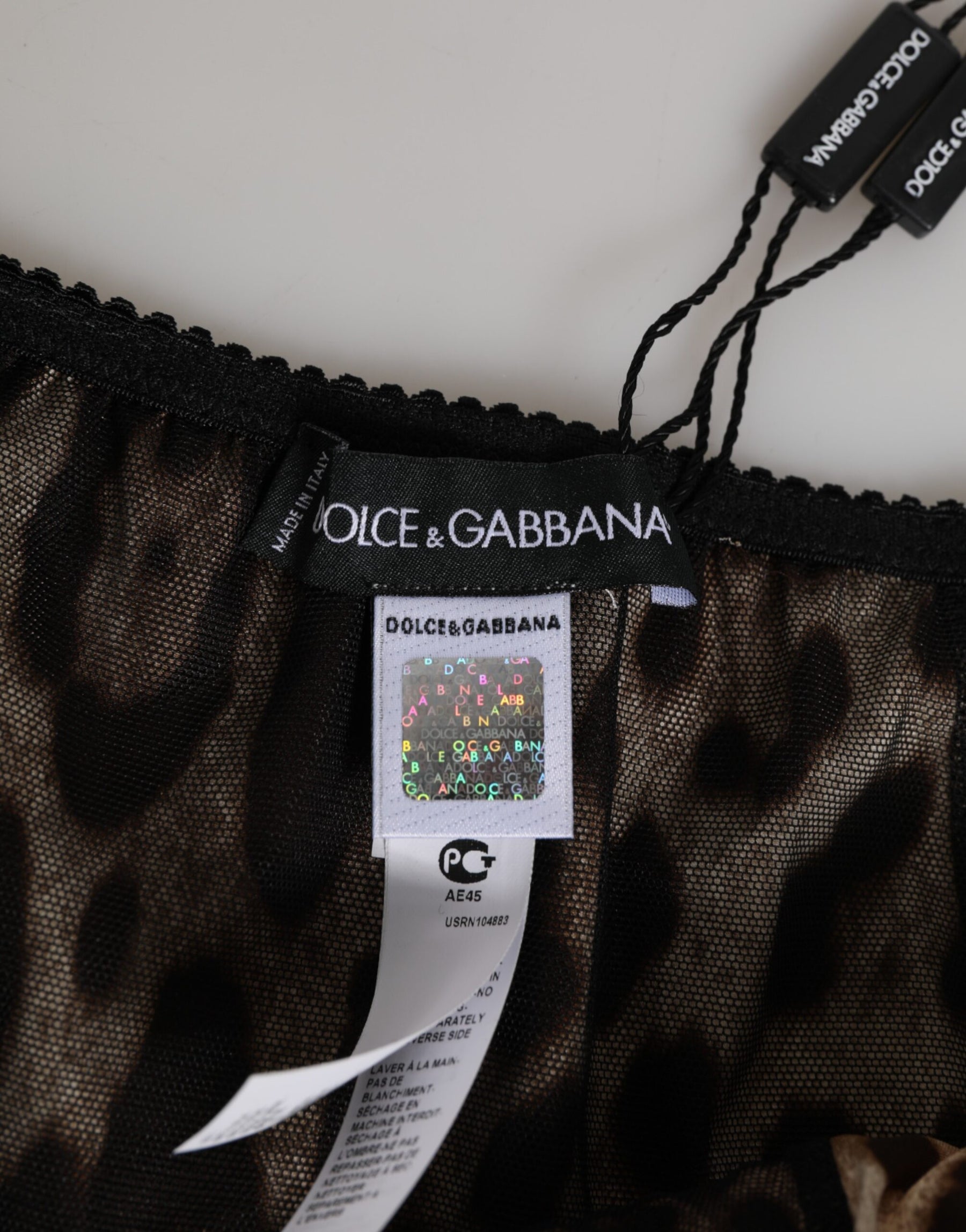 Dolce & Gabbana Brown Leopard Silk Mid Waist Panty Underwear | Regal Royce