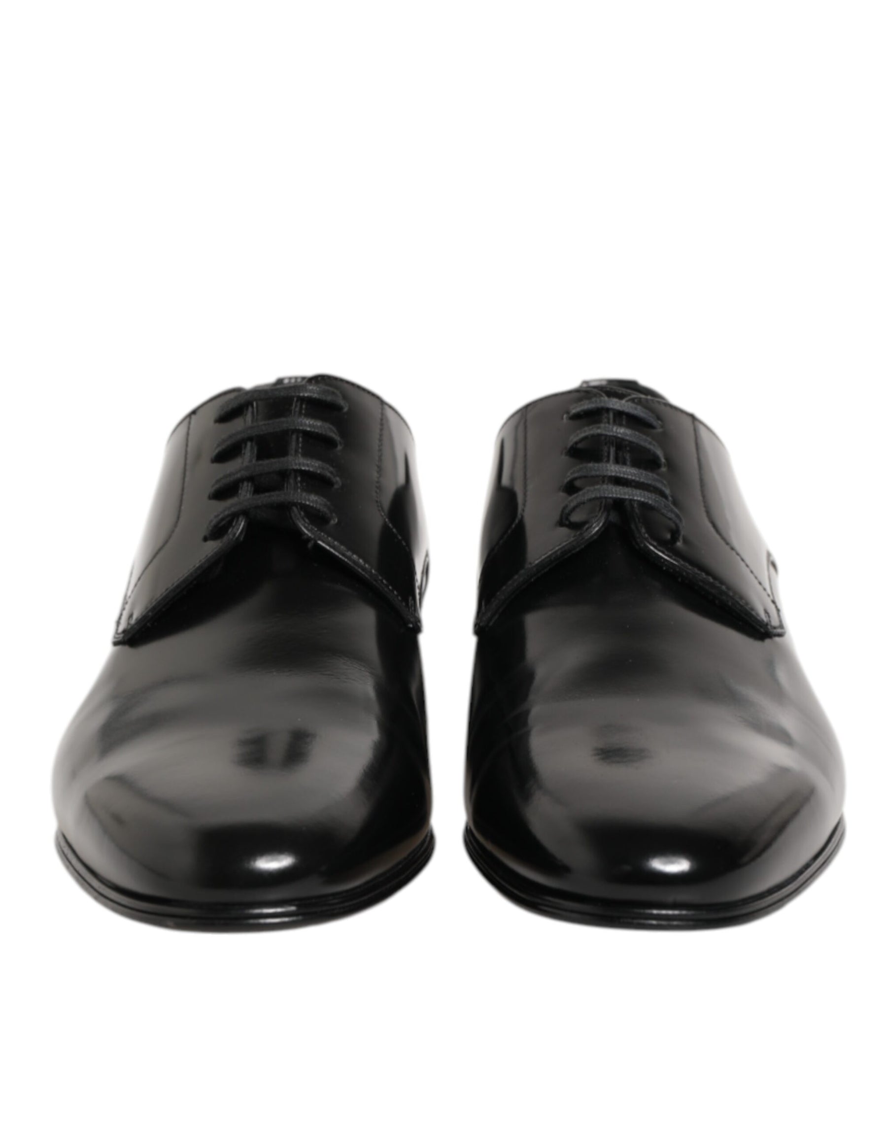 Dolce & Gabbana Black Calfskin Leather Derby Men Dress Shoes | Regal Royce