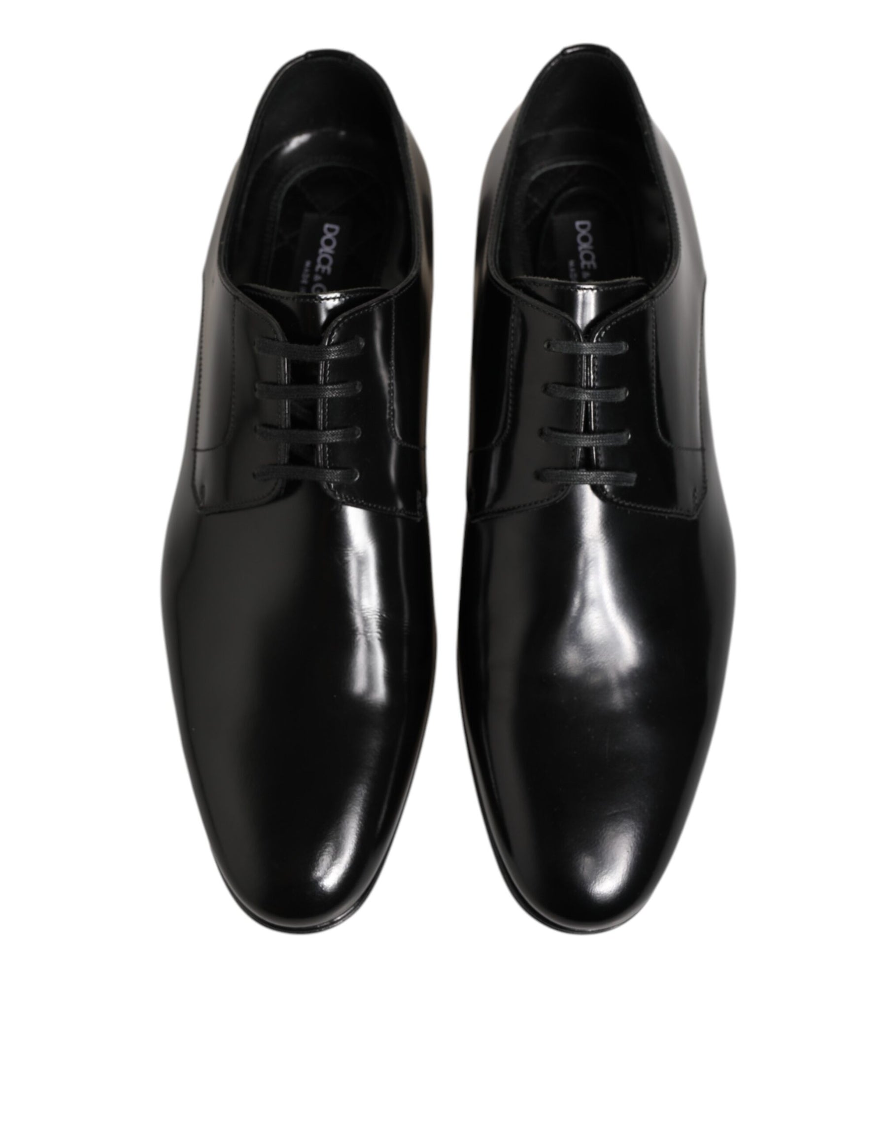 Dolce & Gabbana Black Calfskin Leather Derby Men Dress Shoes | Regal Royce