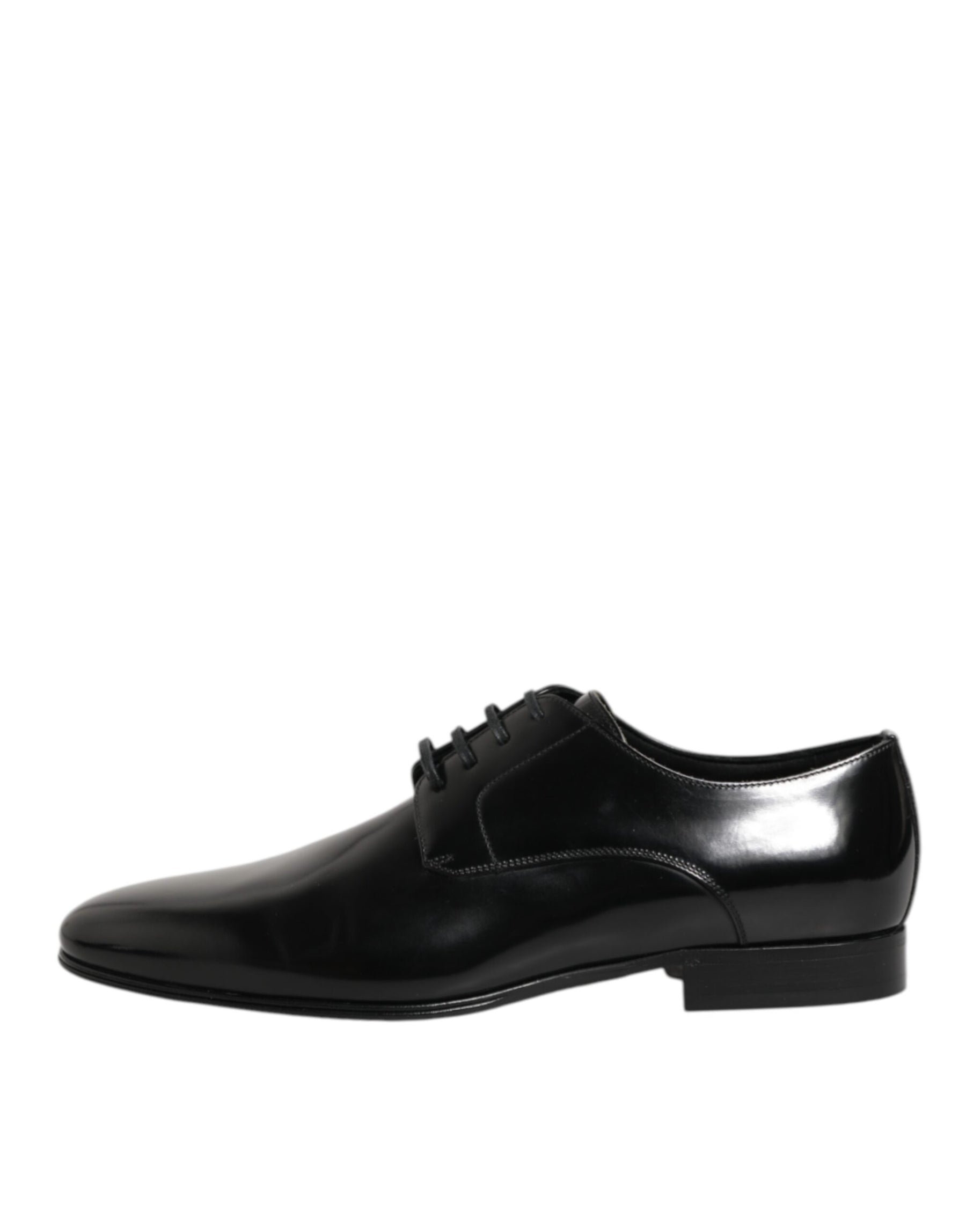 Dolce & Gabbana Black Calfskin Leather Derby Men Dress Shoes | Regal Royce
