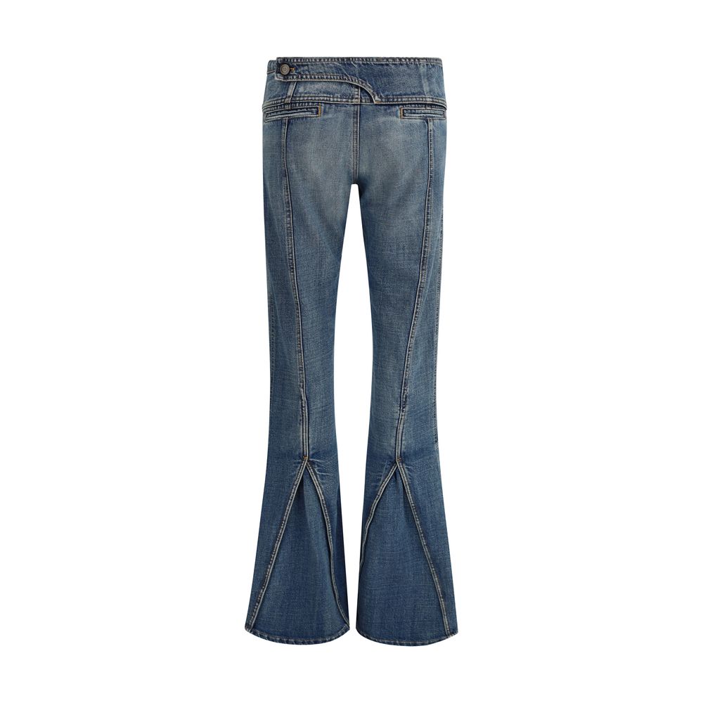 Coperni Blue Polyester Flared Jeans | Regal Royce