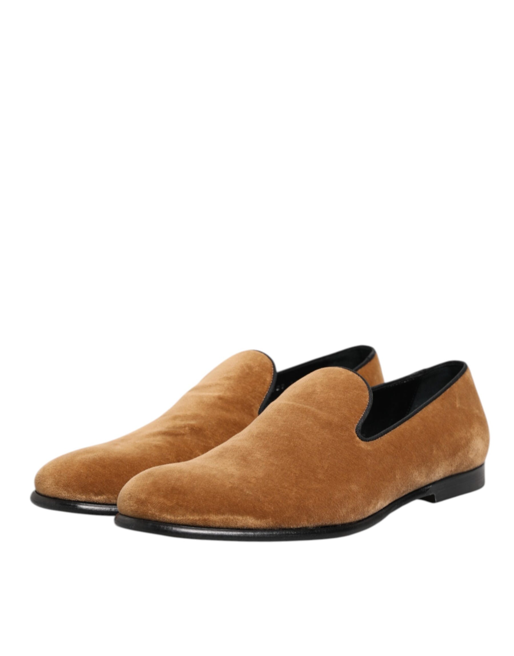 Dolce & Gabbana Brown Suede Slip On Men Loafers Formal Shoes | Regal Royce