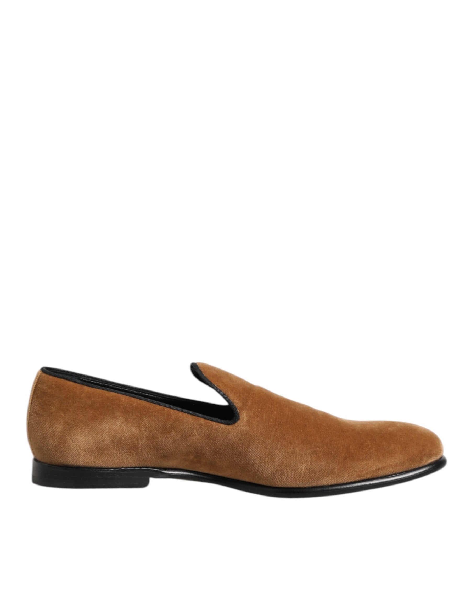 Dolce & Gabbana Brown Suede Slip On Men Loafers Formal Shoes | Regal Royce