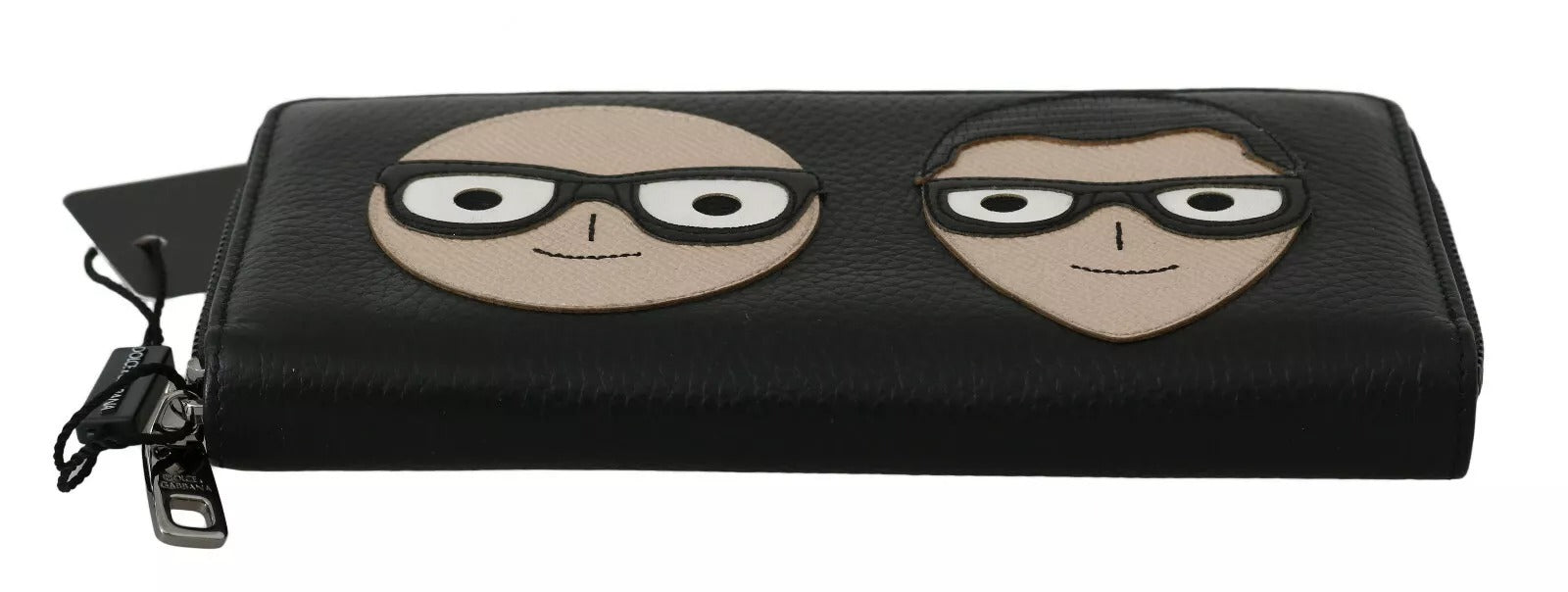 Dolce & Gabbana Black Leather #DGFAMILY Zipper Continental Mens Wallet | Regal Royce