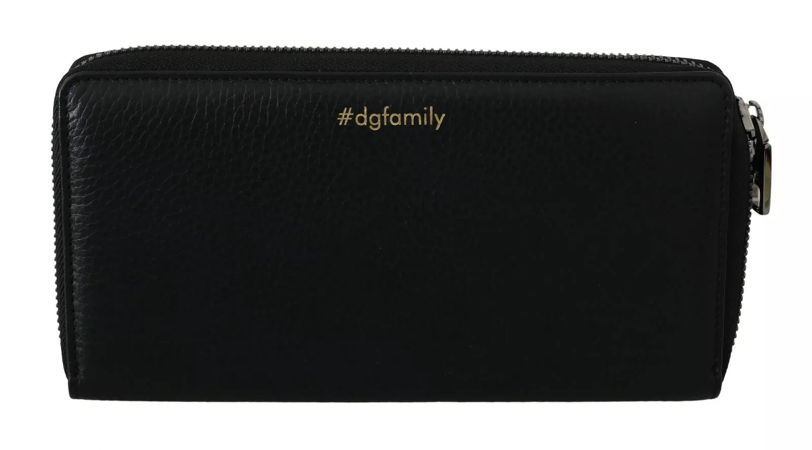 Dolce & Gabbana Black Leather #DGFAMILY Zipper Continental Mens Wallet | Regal Royce